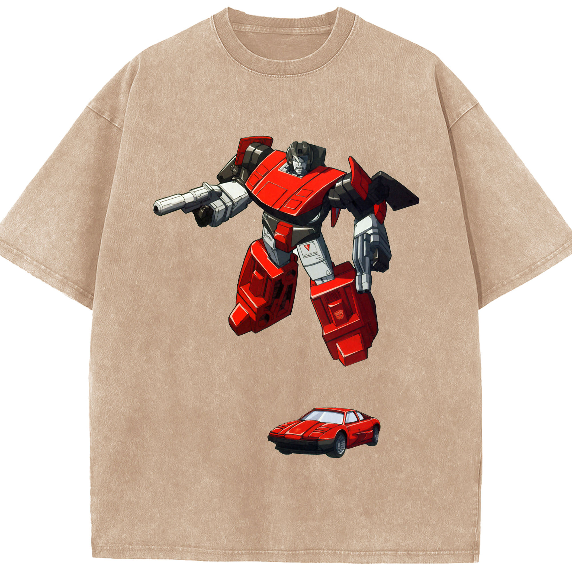 （画像用）  綿100% ヴィンテージ風 半袖Tシャツ（フロントプリント）