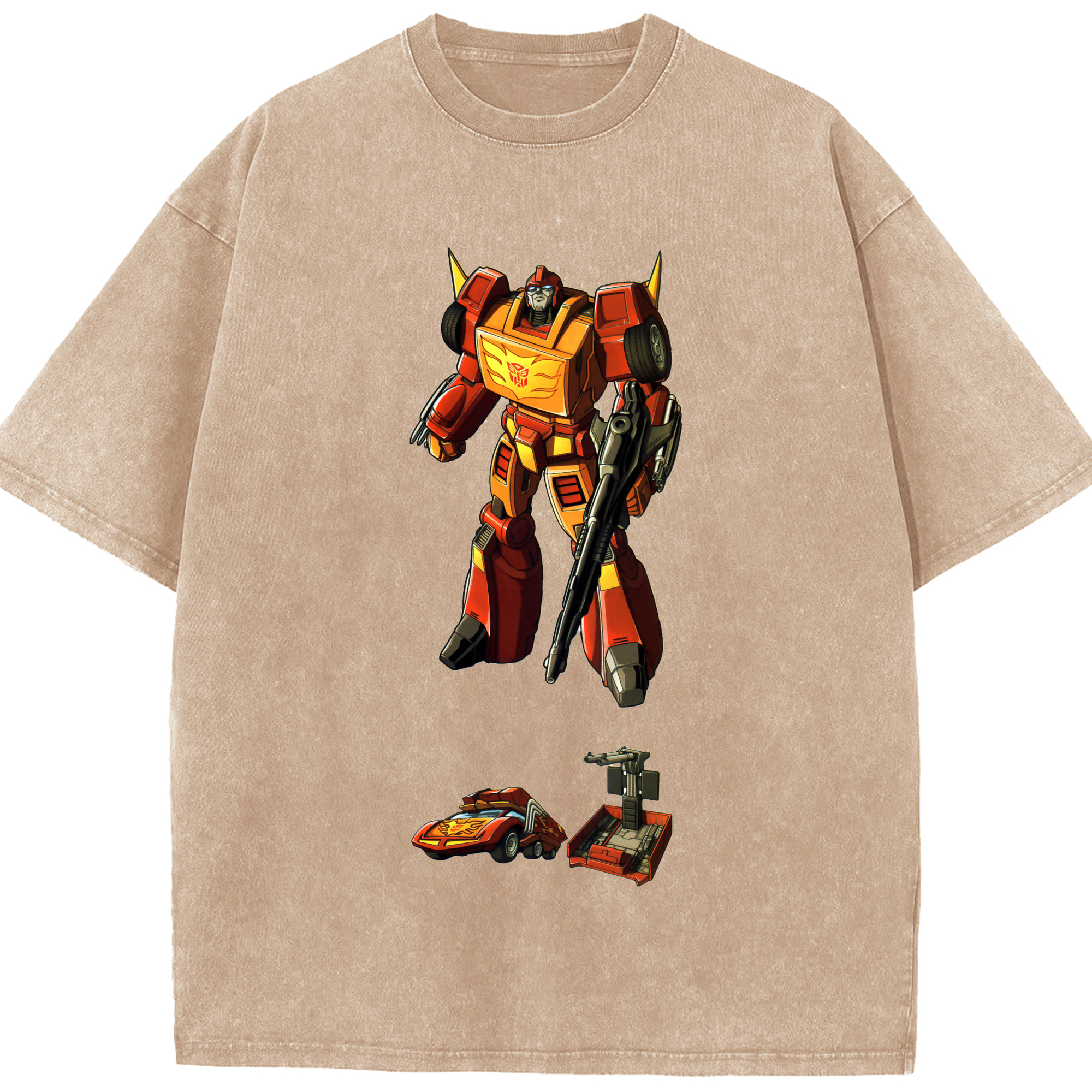 （画像用）  綿100% ヴィンテージ風 半袖Tシャツ（フロントプリント）