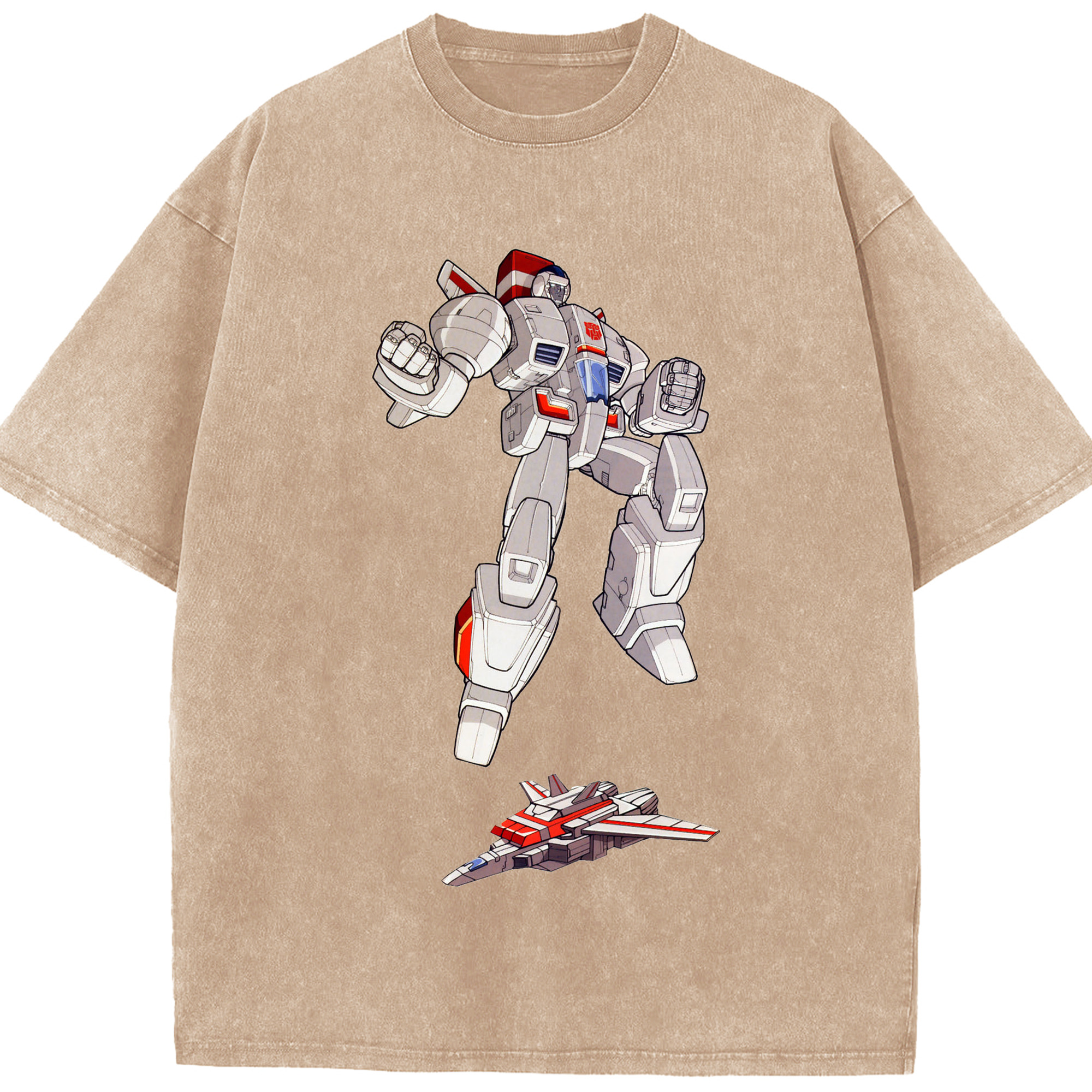 （画像用）  綿100% ヴィンテージ風 半袖Tシャツ（フロントプリント）