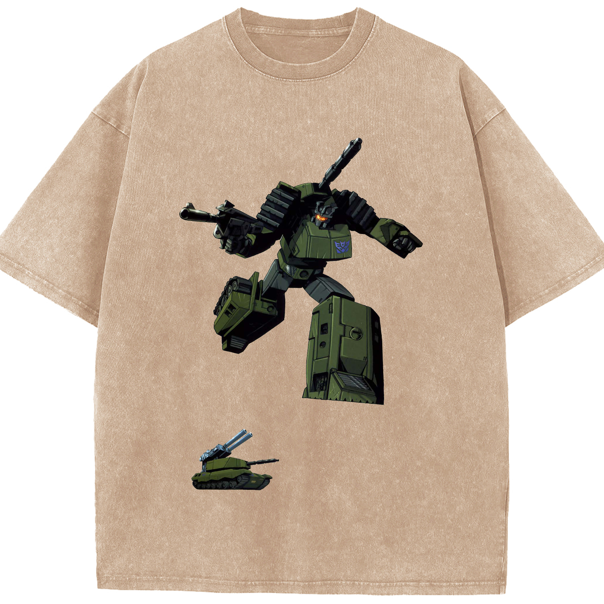（画像用）  綿100% ヴィンテージ風 半袖Tシャツ（フロントプリント）