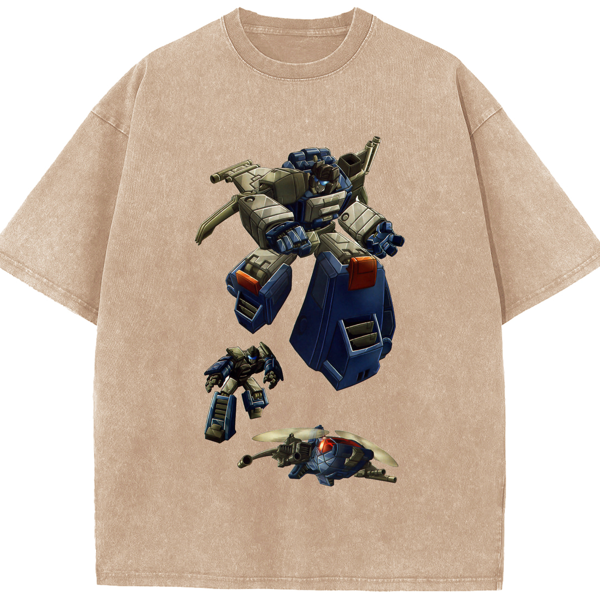 （画像用）  綿100% ヴィンテージ風 半袖Tシャツ（フロントプリント）
