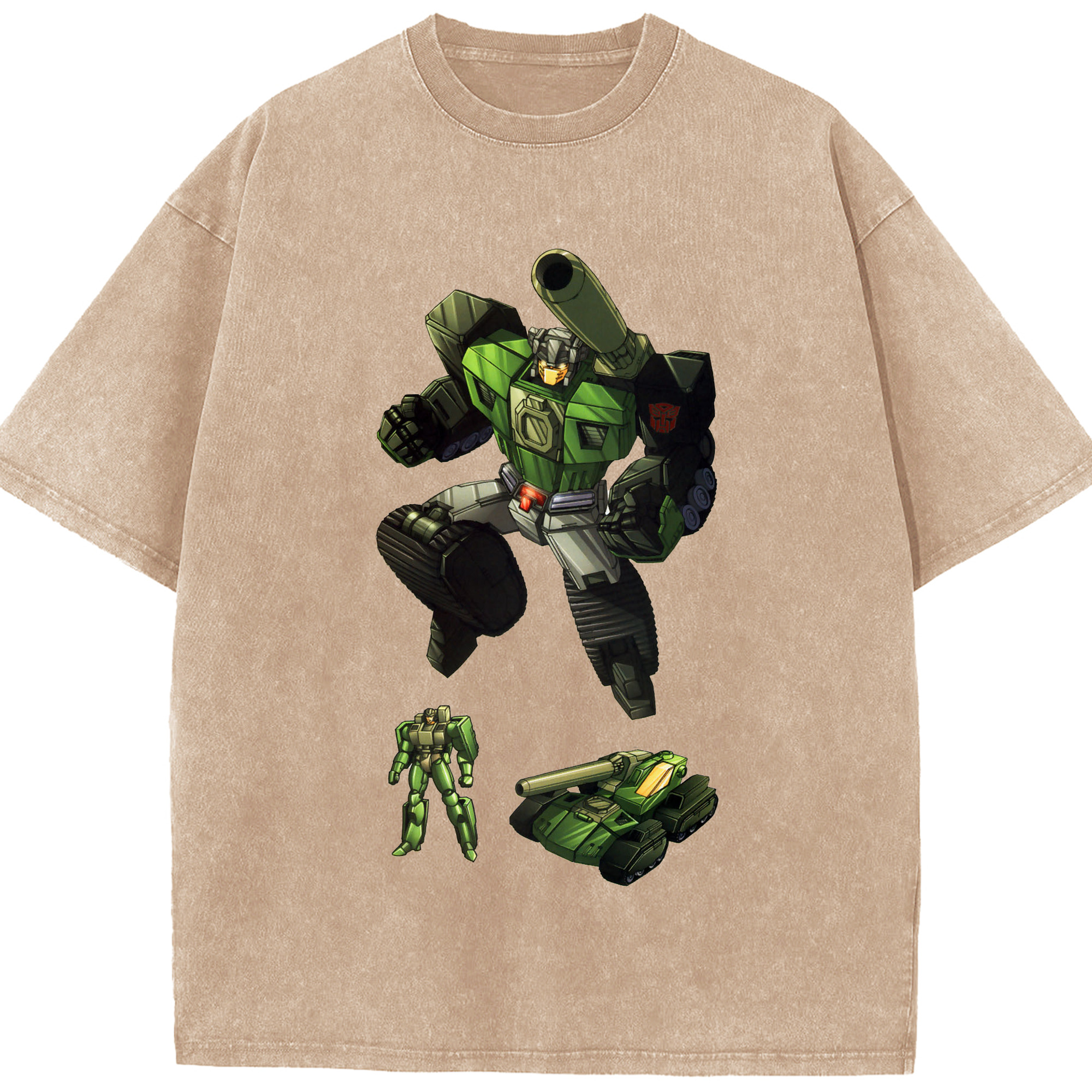 （画像用）  綿100% ヴィンテージ風 半袖Tシャツ（フロントプリント）