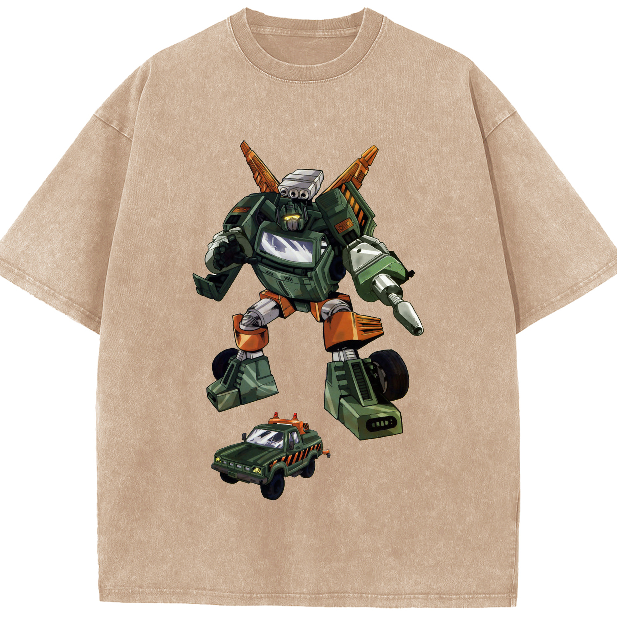 （画像用）  綿100% ヴィンテージ風 半袖Tシャツ（フロントプリント）
