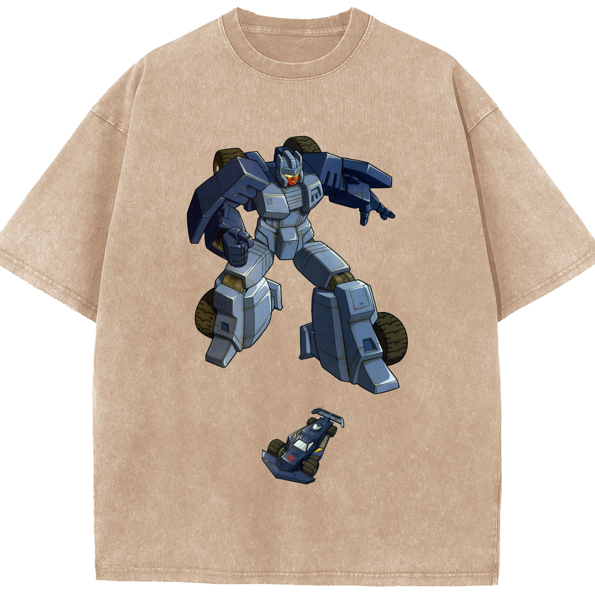 （画像用）  綿100% ヴィンテージ風 半袖Tシャツ（フロントプリント）