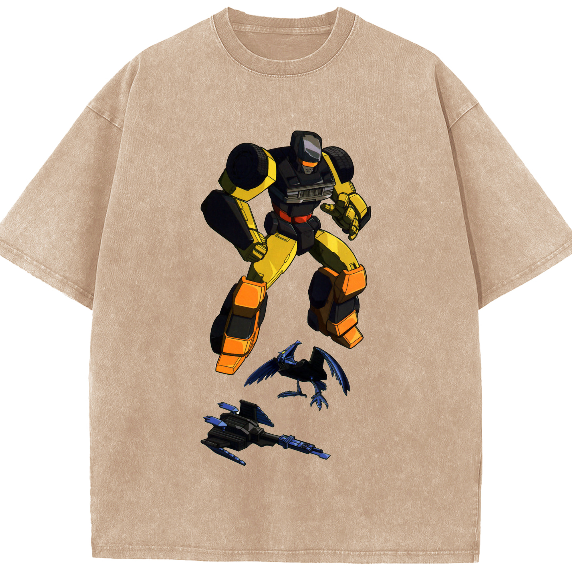 （画像用）  綿100% ヴィンテージ風 半袖Tシャツ（フロントプリント）