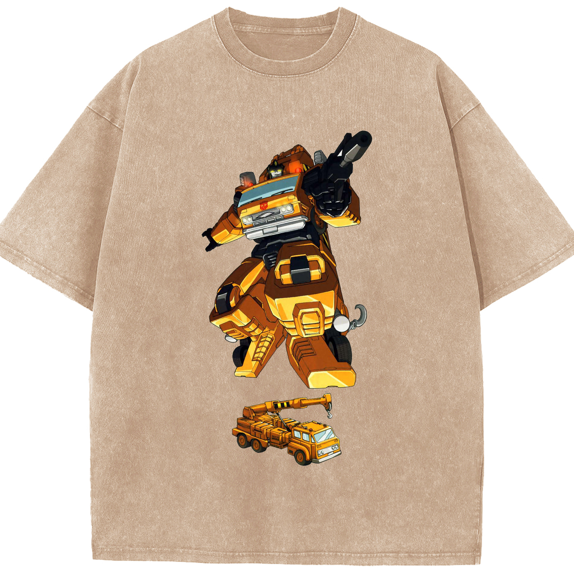 （画像用）  綿100% ヴィンテージ風 半袖Tシャツ（フロントプリント）