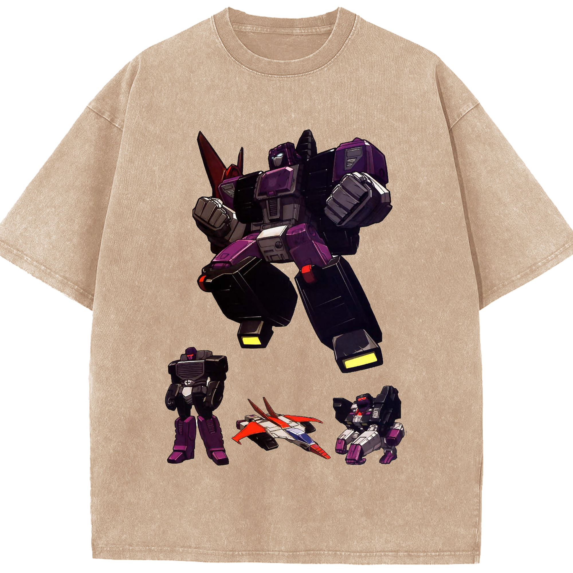 （画像用）  綿100% ヴィンテージ風 半袖Tシャツ（フロントプリント）