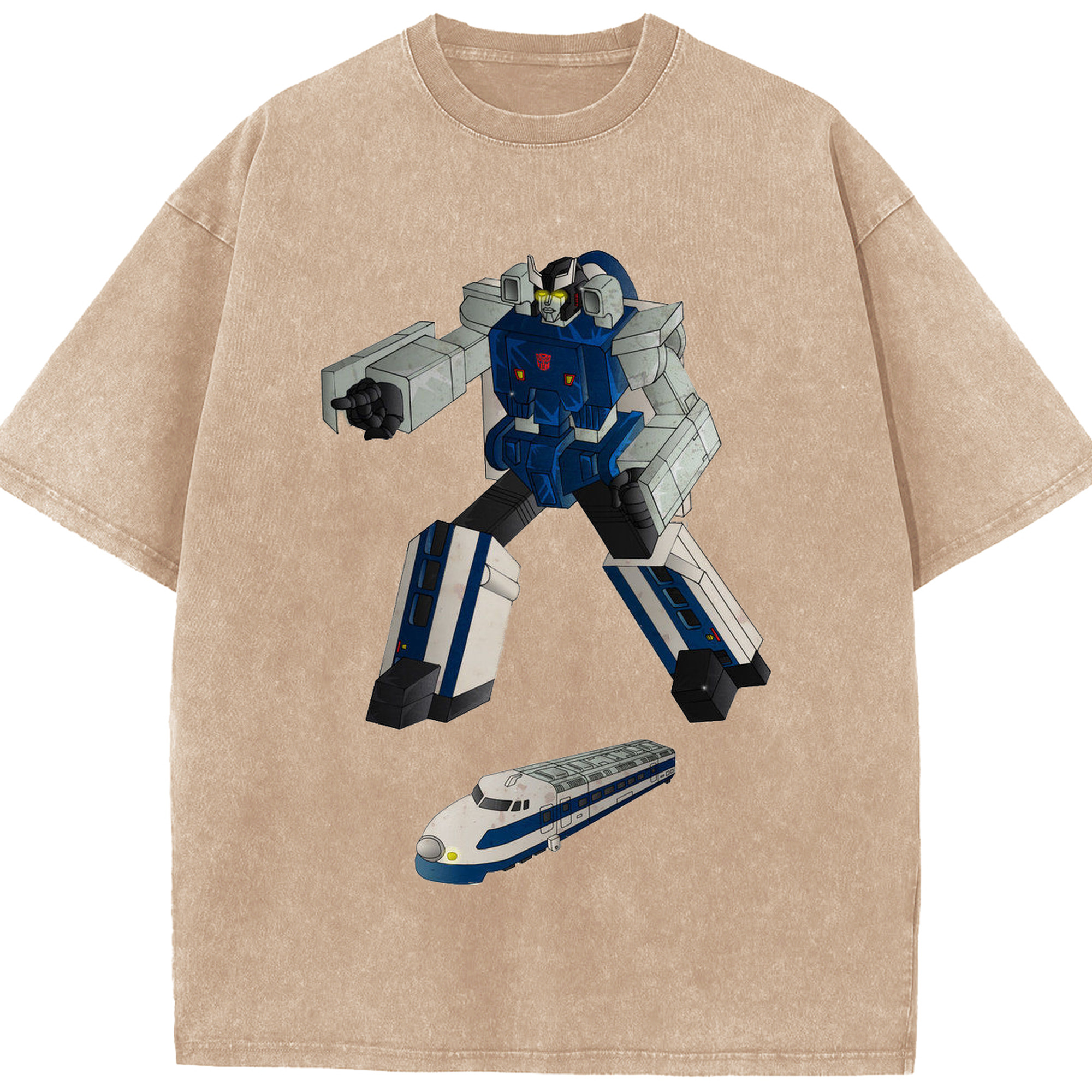 （画像用）  綿100% ヴィンテージ風 半袖Tシャツ（フロントプリント）