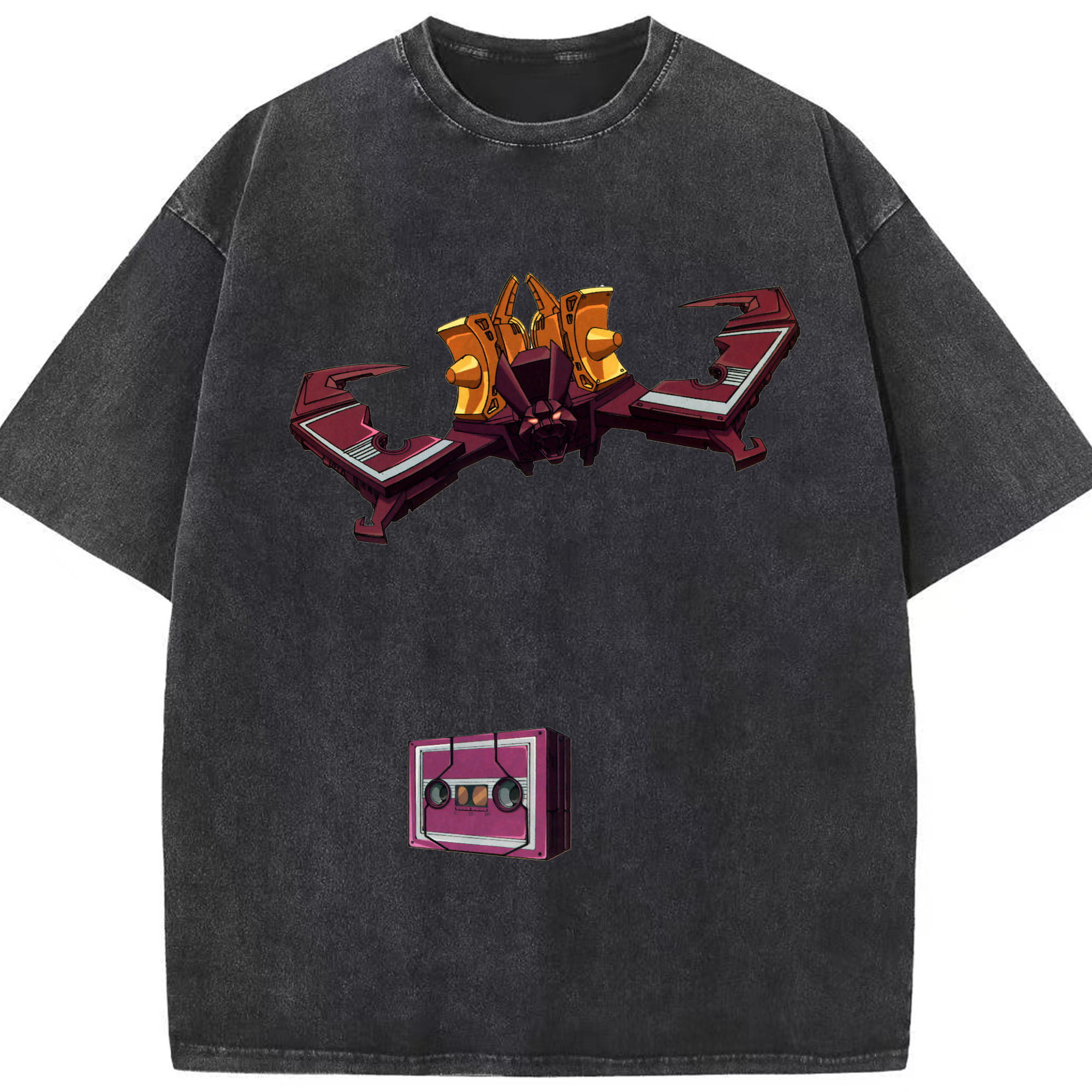 （画像用）  綿100% ヴィンテージ風 半袖Tシャツ（フロントプリント）