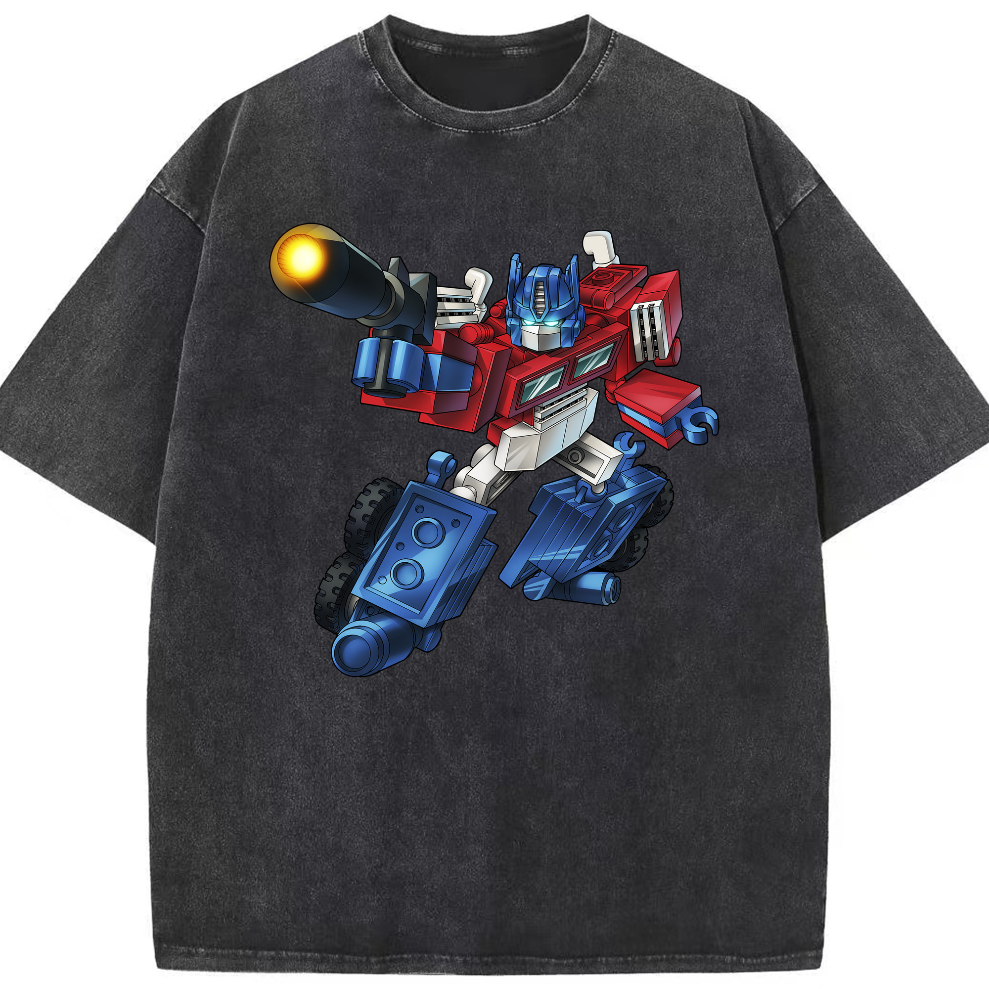 （画像用）  綿100% ヴィンテージ風 半袖Tシャツ（フロントプリント）