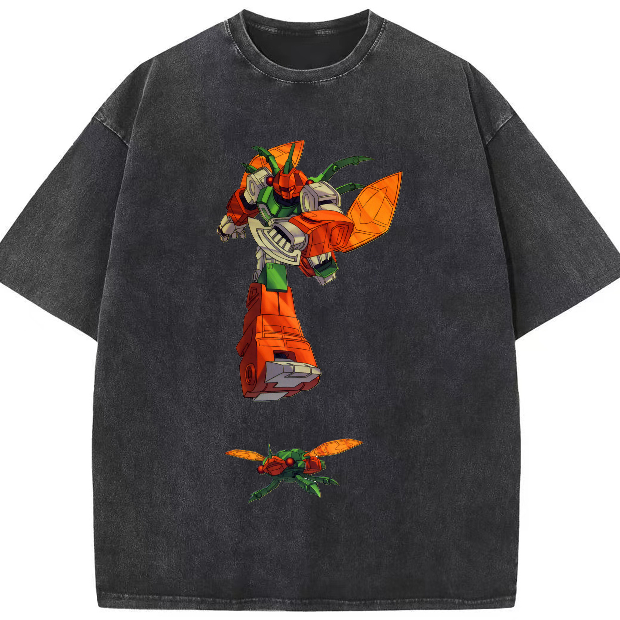 （画像用）  綿100% ヴィンテージ風 半袖Tシャツ（フロントプリント）