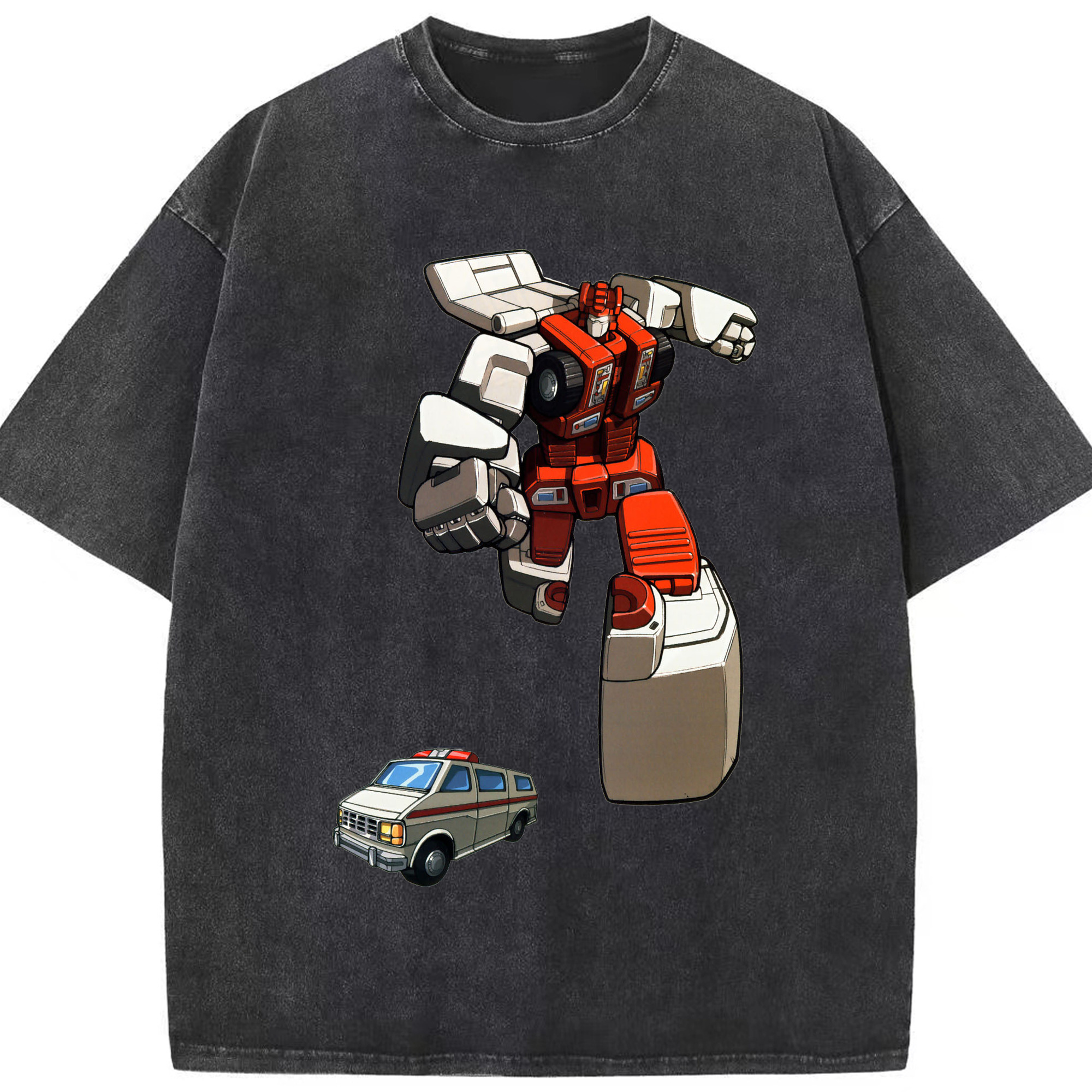（画像用）  綿100% ヴィンテージ風 半袖Tシャツ（フロントプリント）