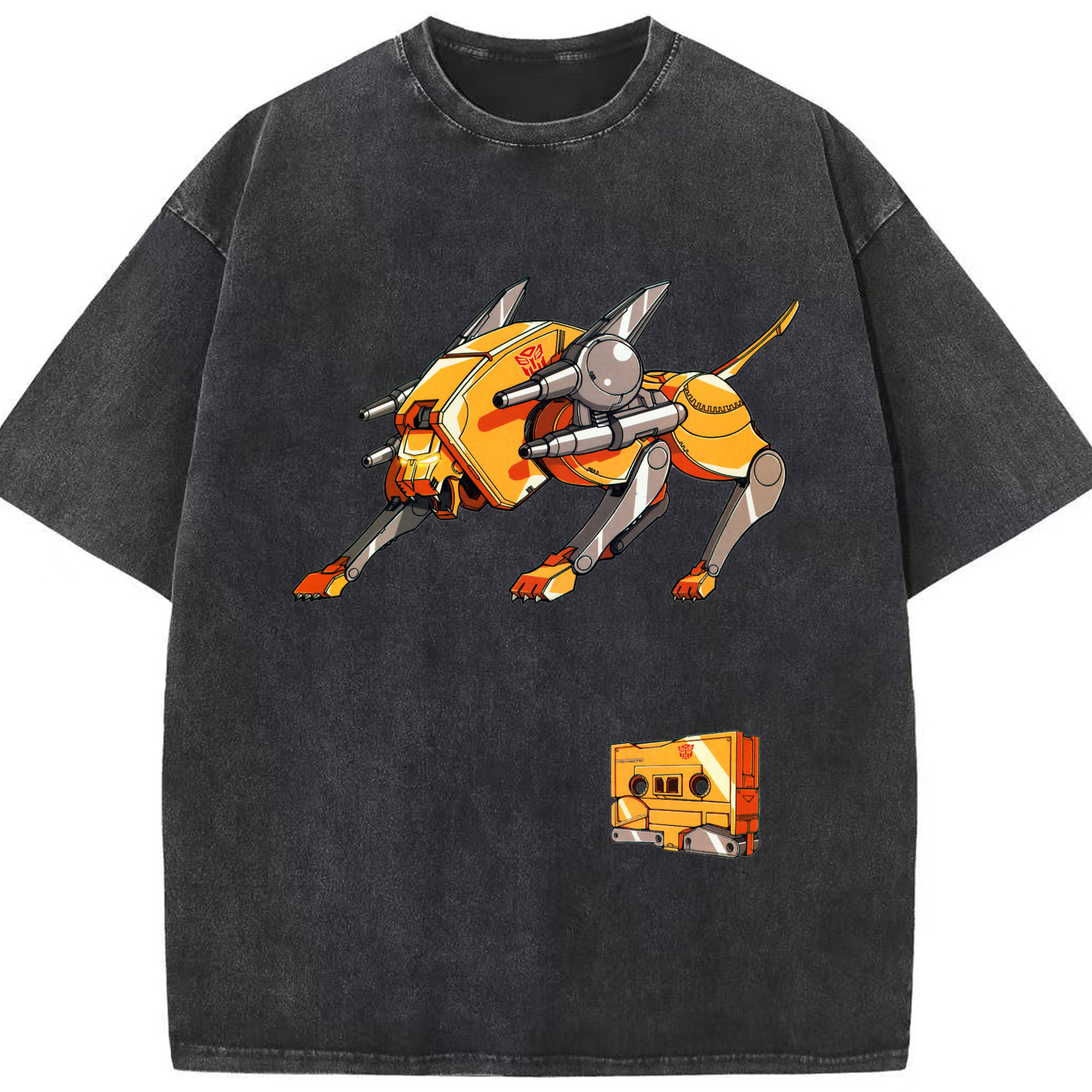 （画像用）  綿100% ヴィンテージ風 半袖Tシャツ（フロントプリント）