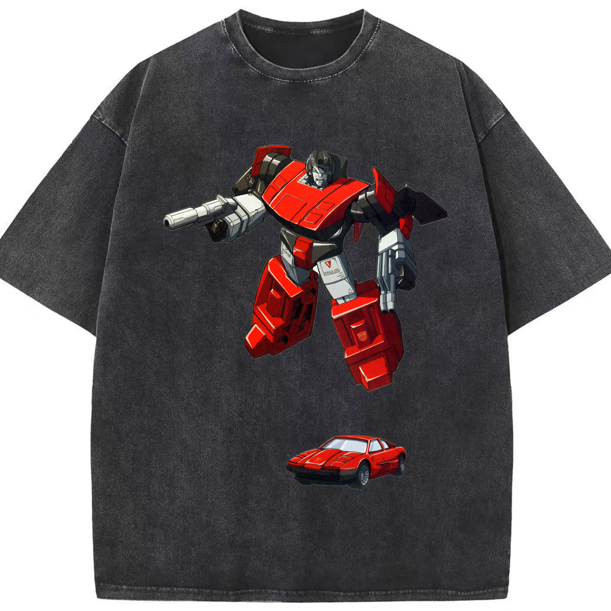 （画像用）  綿100% ヴィンテージ風 半袖Tシャツ（フロントプリント）