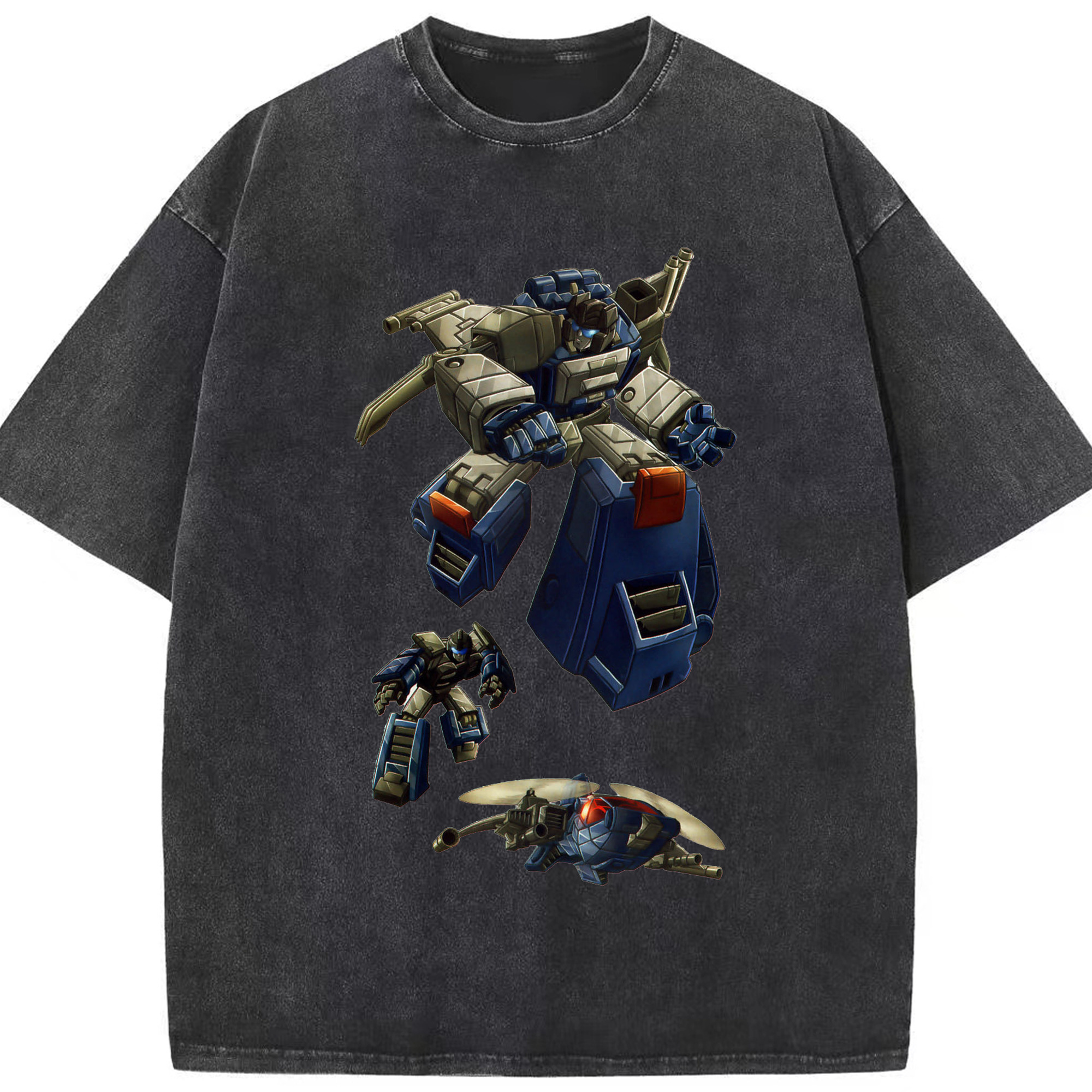 （画像用）  綿100% ヴィンテージ風 半袖Tシャツ（フロントプリント）