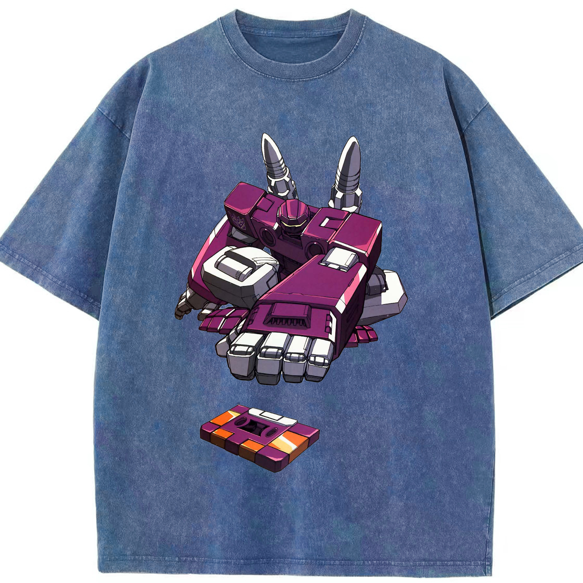 （画像用）  綿100% ヴィンテージ風 半袖Tシャツ（フロントプリント）