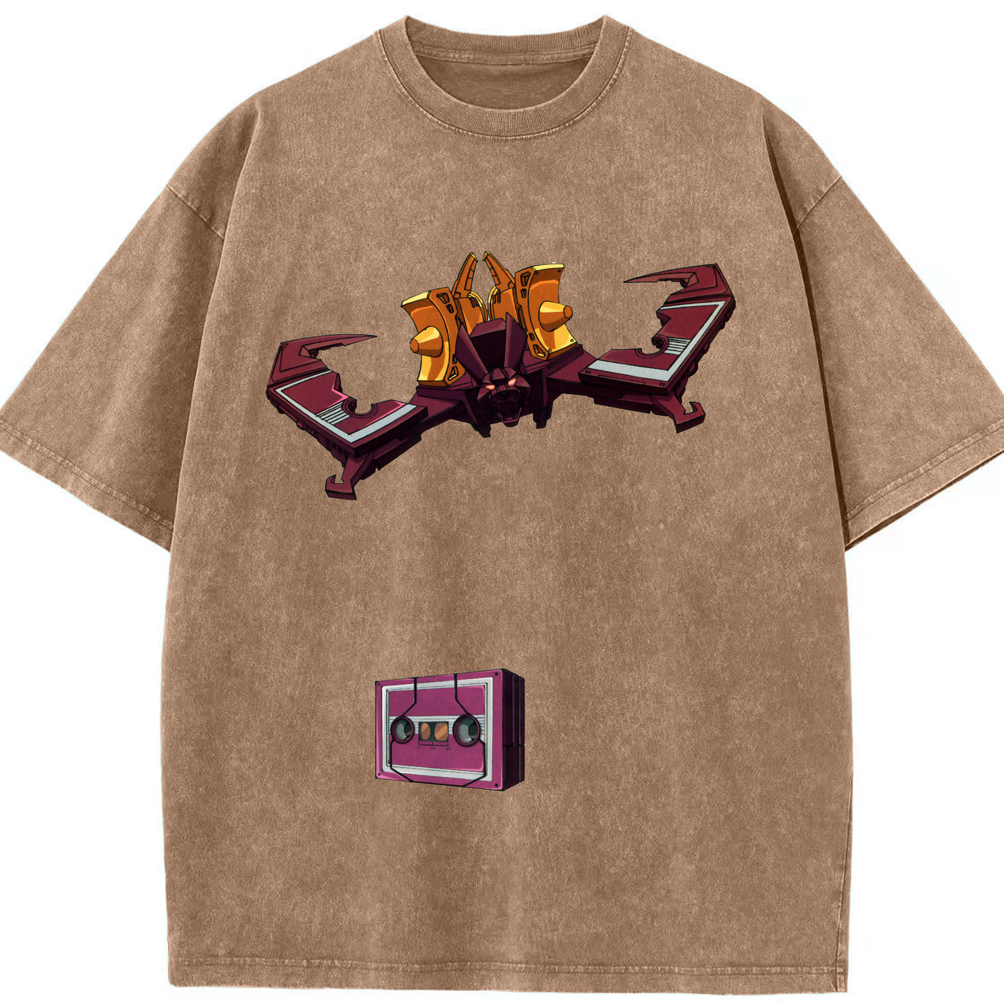 （画像用）  綿100% ヴィンテージ風 半袖Tシャツ（フロントプリント）