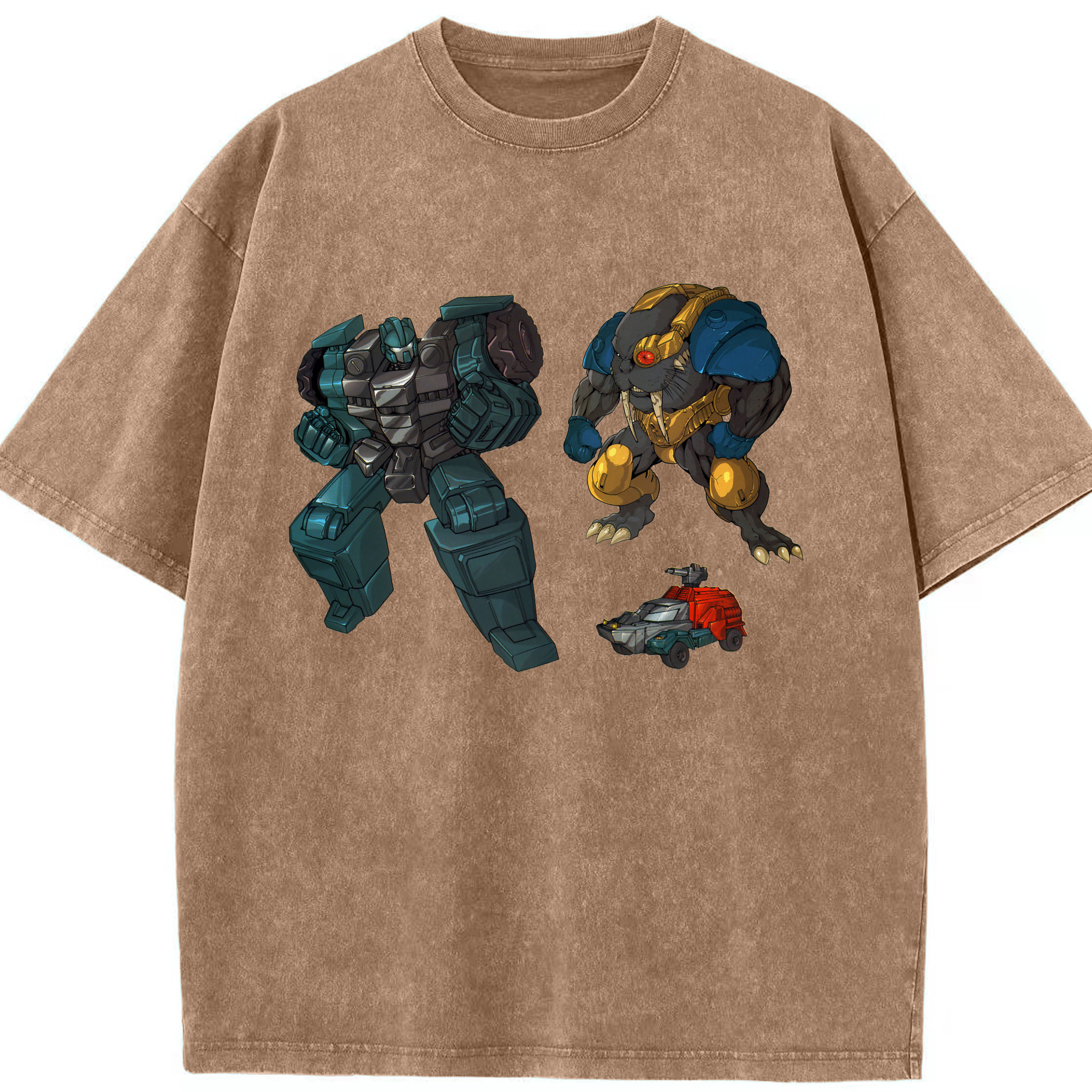 （画像用）  綿100% ヴィンテージ風 半袖Tシャツ（フロントプリント）
