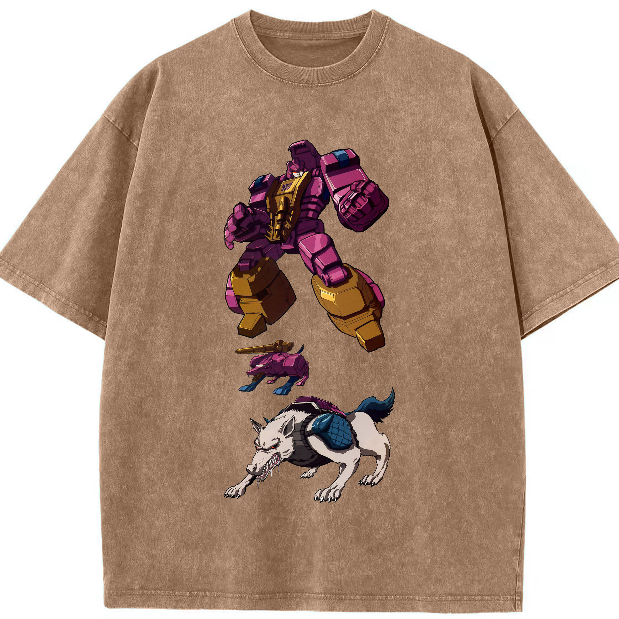 （画像用）  綿100% ヴィンテージ風 半袖Tシャツ（フロントプリント）