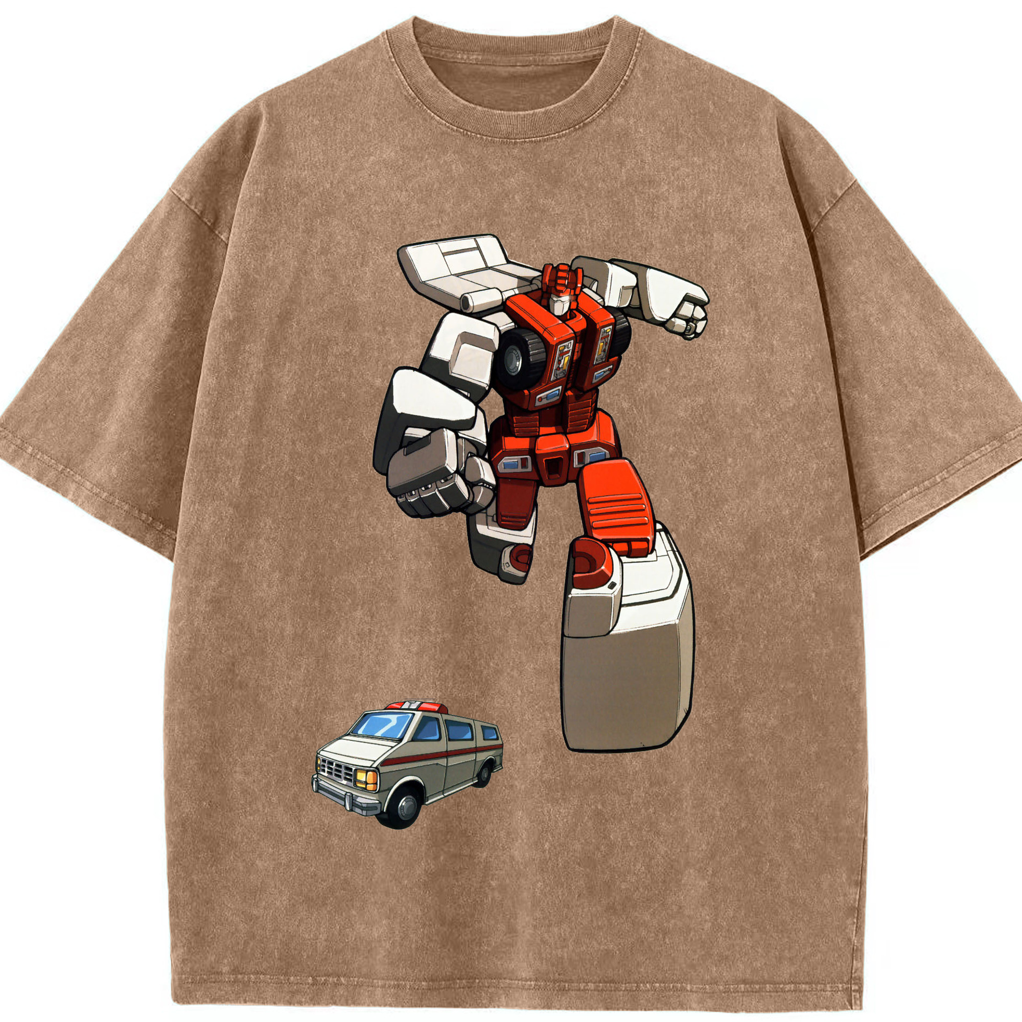 （画像用）  綿100% ヴィンテージ風 半袖Tシャツ（フロントプリント）