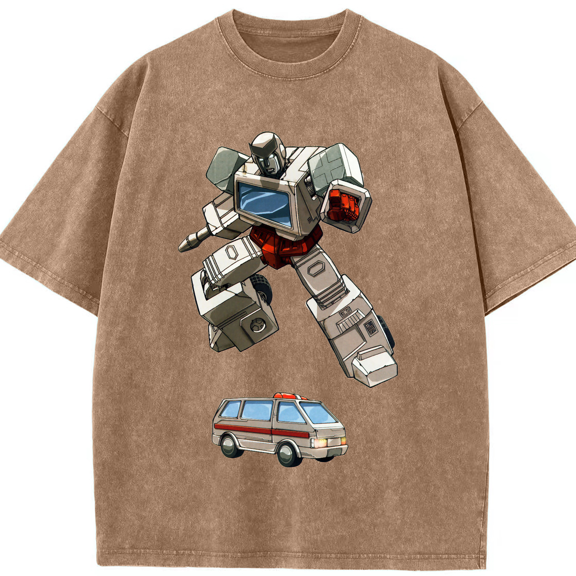 （画像用）  綿100% ヴィンテージ風 半袖Tシャツ（フロントプリント）