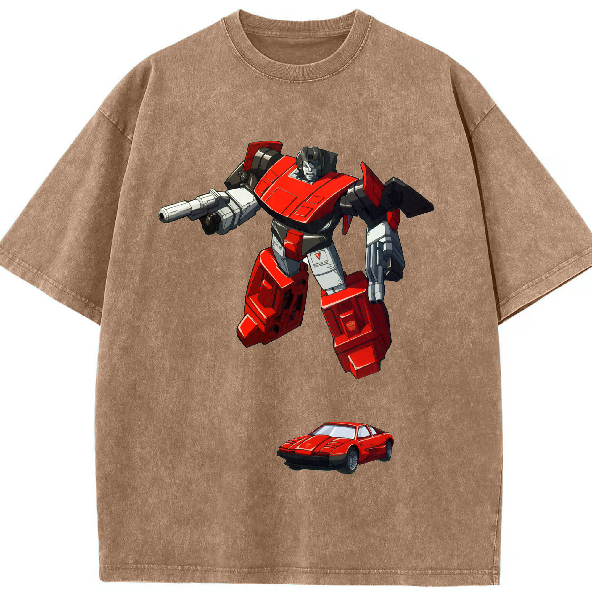 （画像用）  綿100% ヴィンテージ風 半袖Tシャツ（フロントプリント）