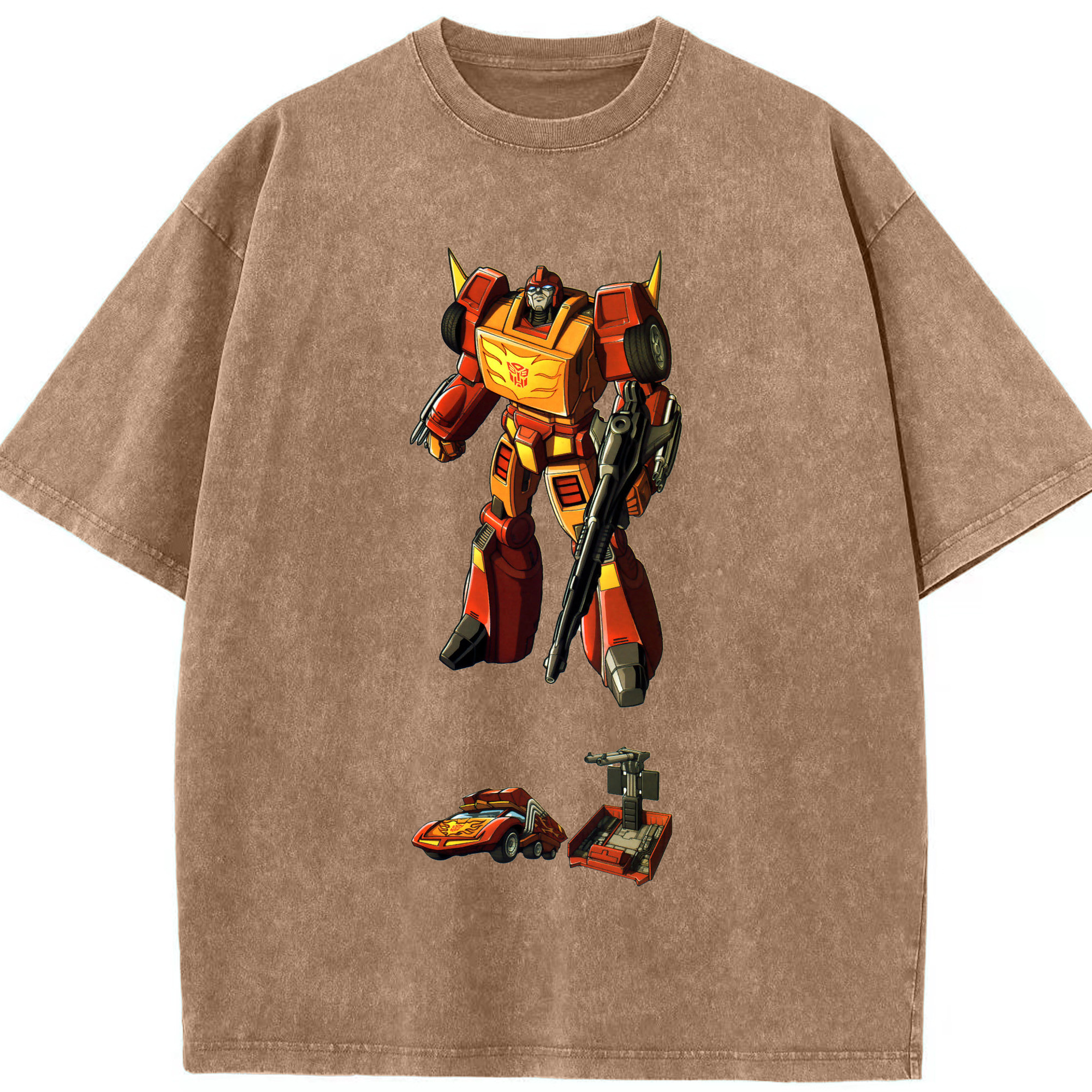 （画像用）  綿100% ヴィンテージ風 半袖Tシャツ（フロントプリント）