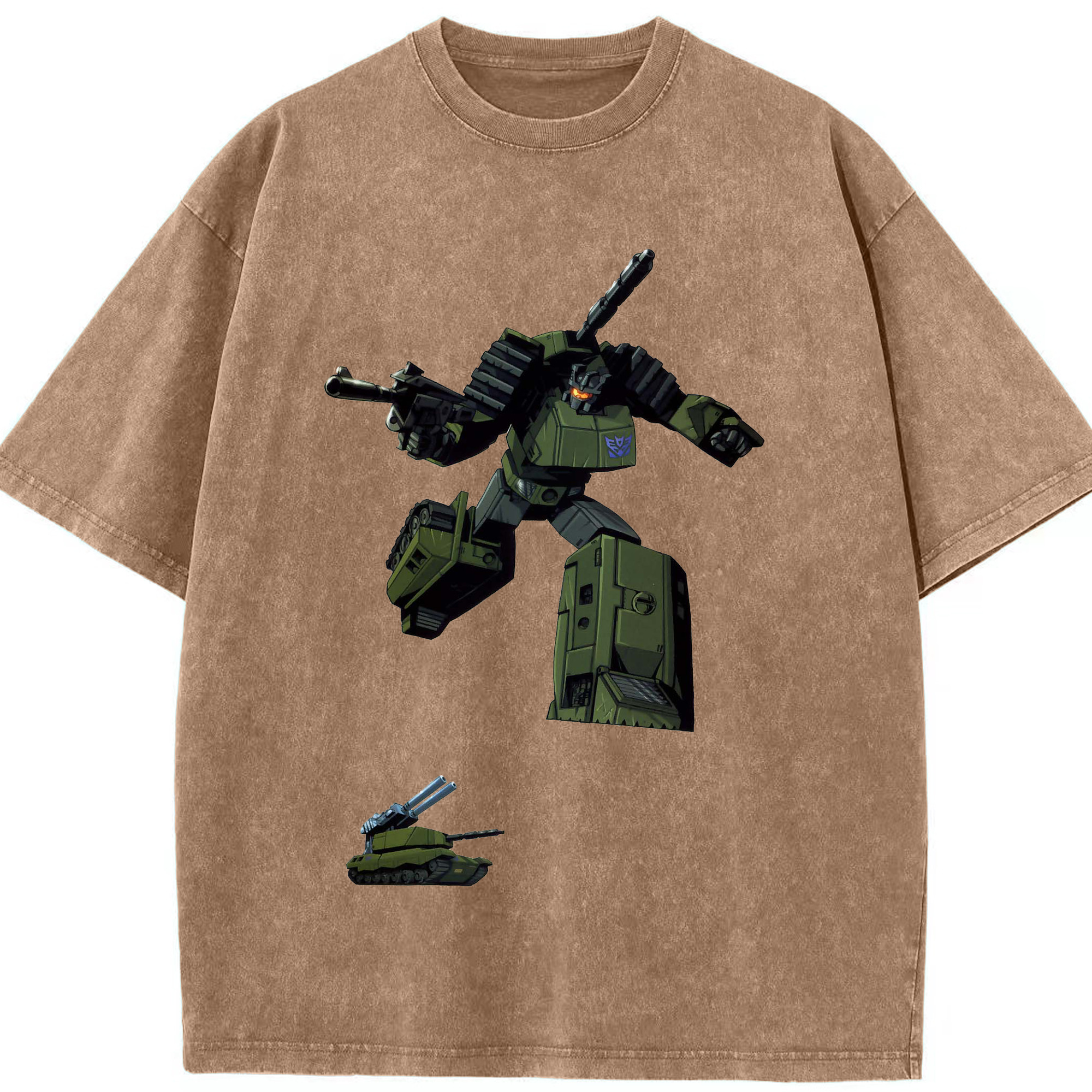 （画像用）  綿100% ヴィンテージ風 半袖Tシャツ（フロントプリント）