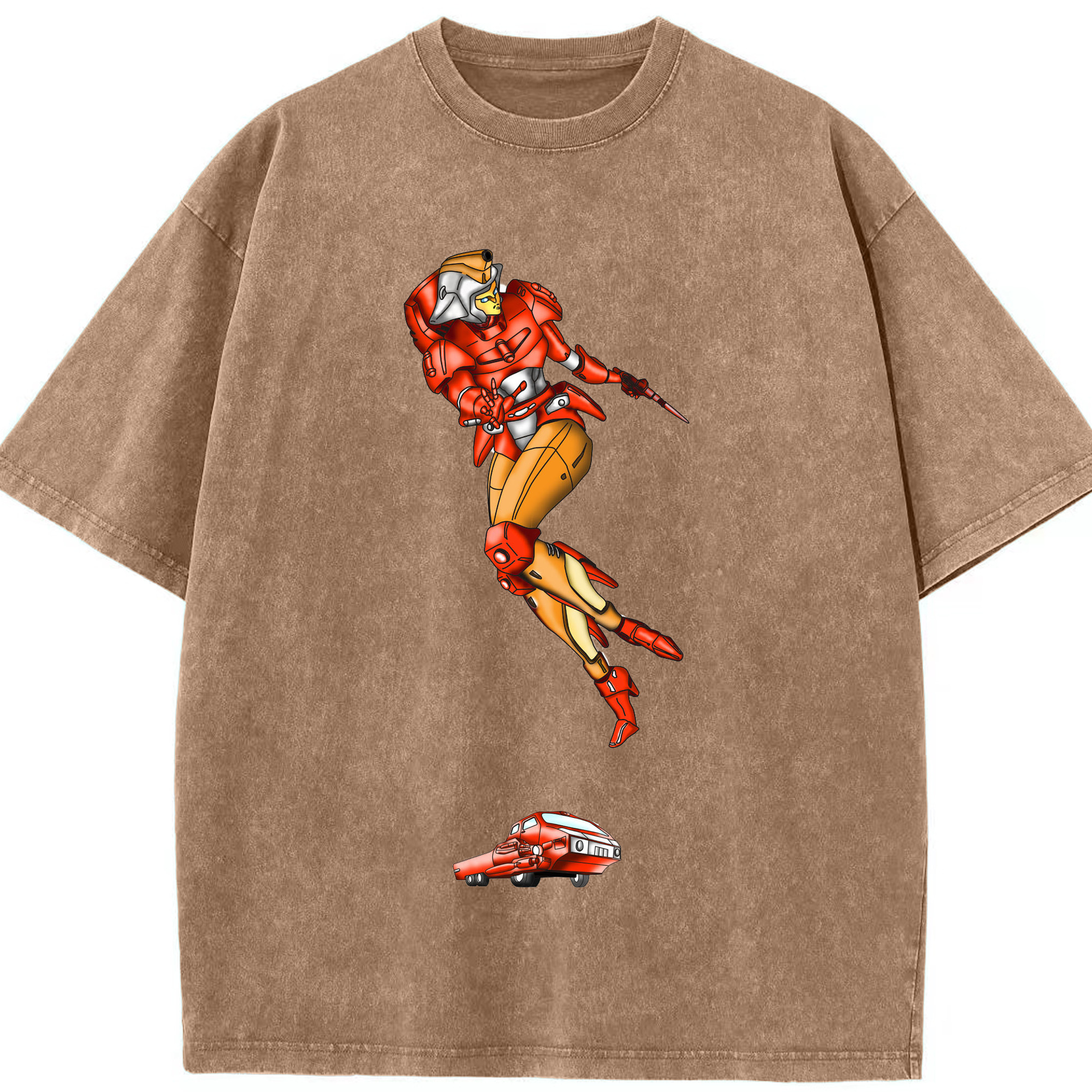 （画像用）  綿100% ヴィンテージ風 半袖Tシャツ（フロントプリント）