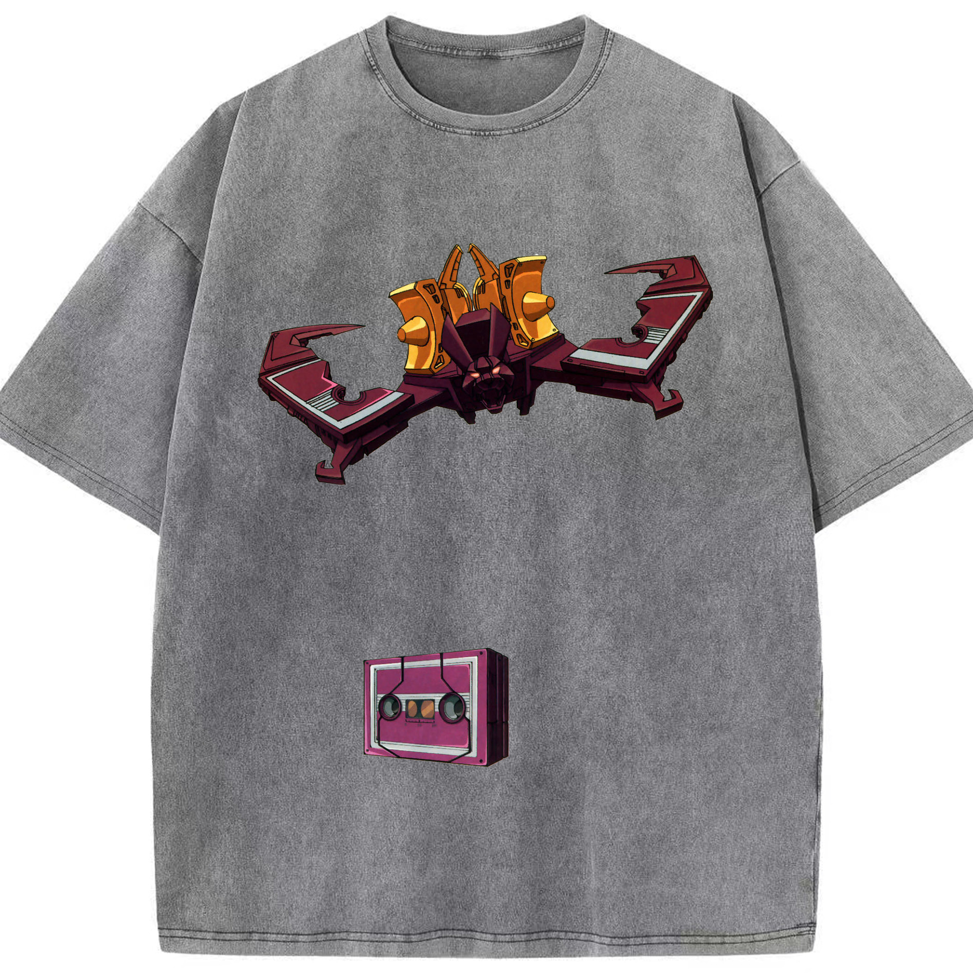 （画像用）  綿100% ヴィンテージ風 半袖Tシャツ（フロントプリント）