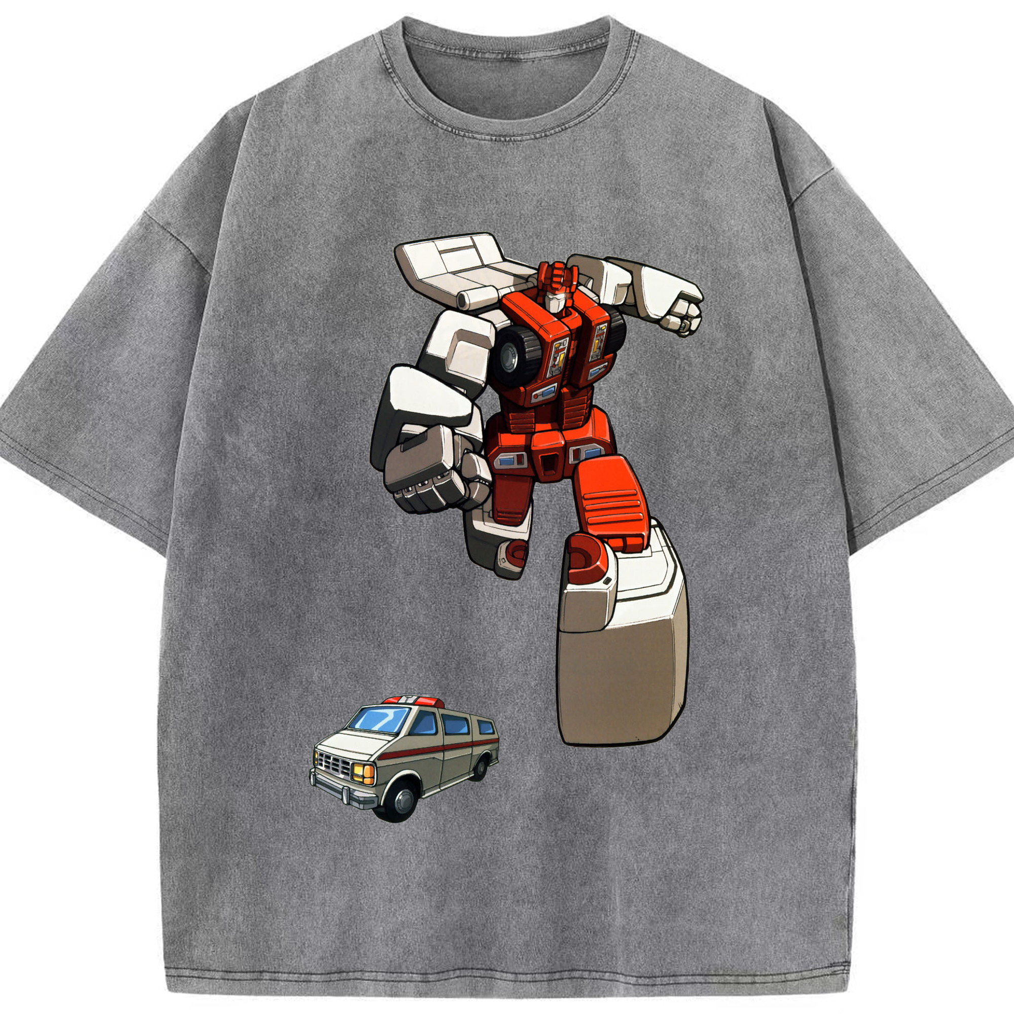 （画像用）  綿100% ヴィンテージ風 半袖Tシャツ（フロントプリント）