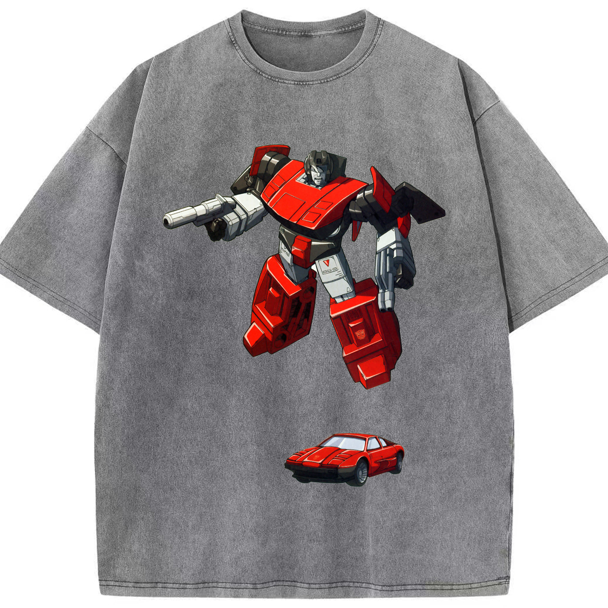 （画像用）  綿100% ヴィンテージ風 半袖Tシャツ（フロントプリント）