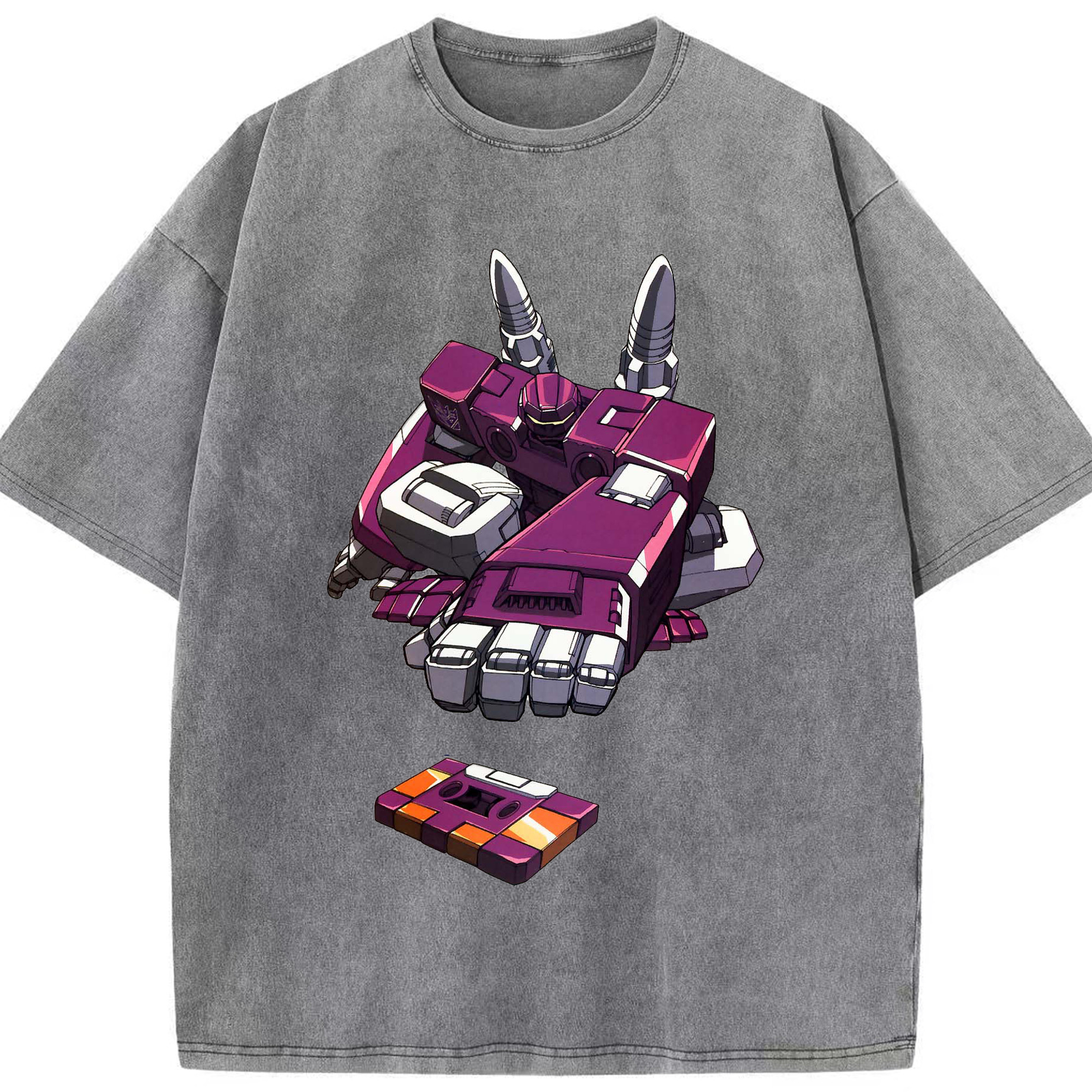 （画像用）  綿100% ヴィンテージ風 半袖Tシャツ（フロントプリント）