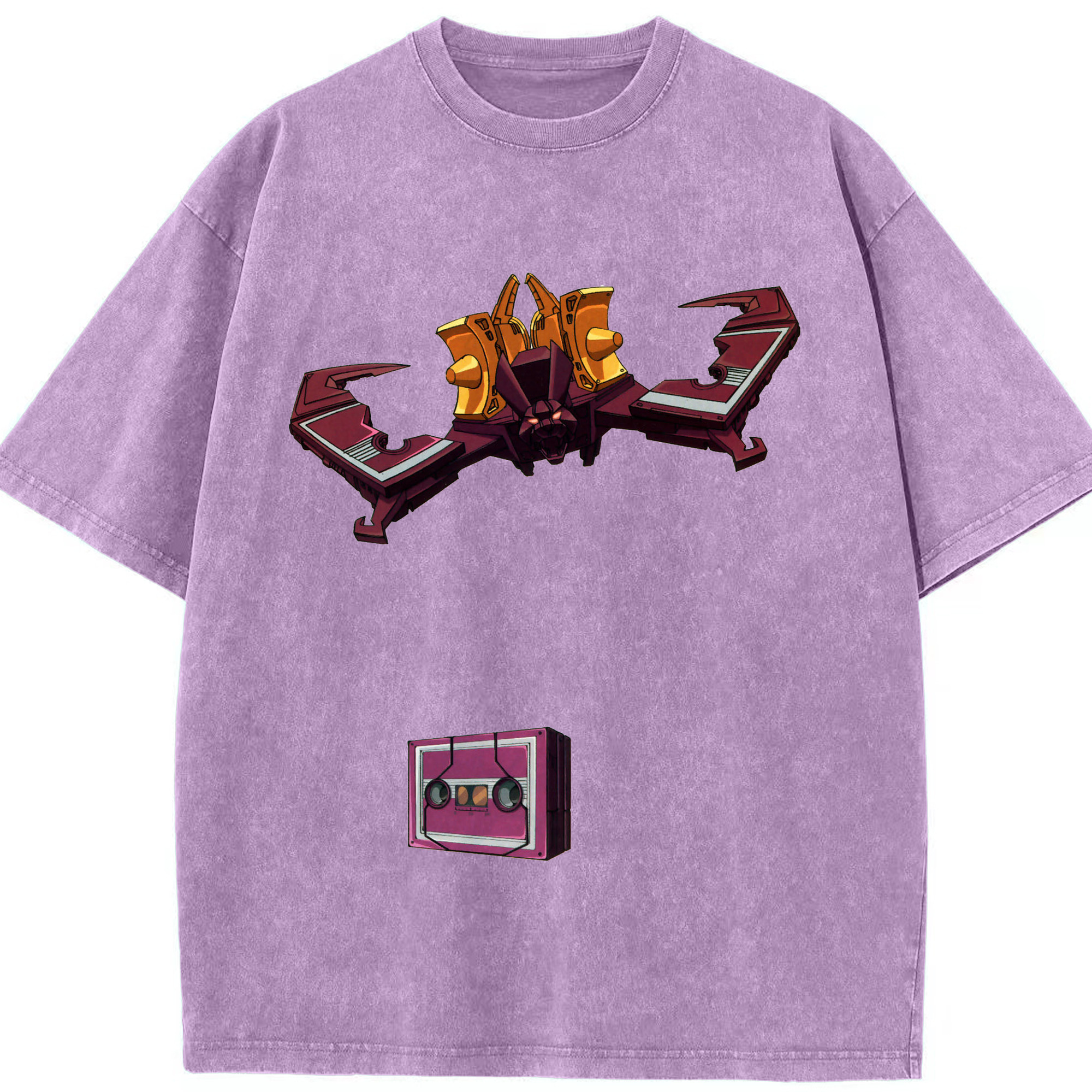 （画像用）  綿100% ヴィンテージ風 半袖Tシャツ（フロントプリント）