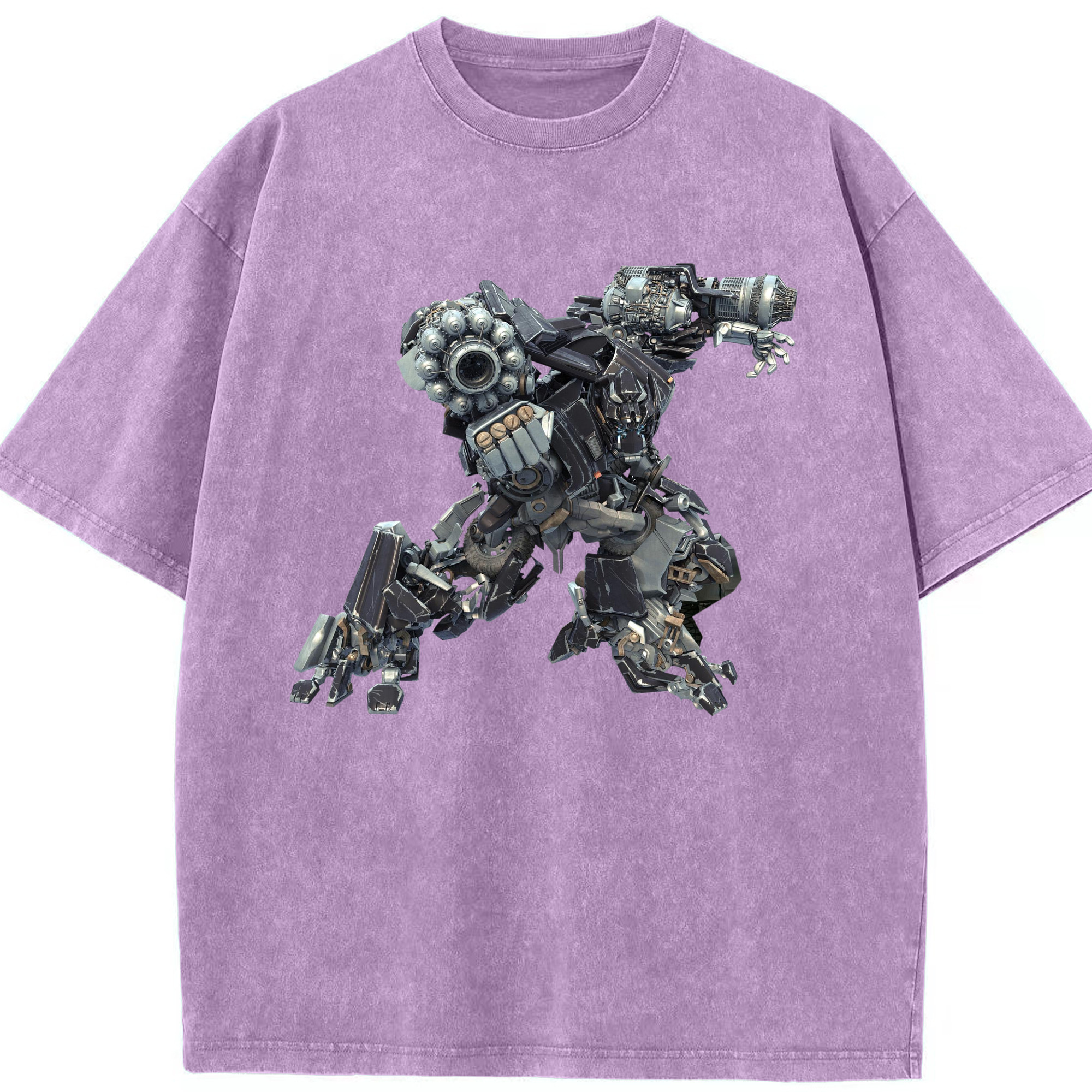 （画像用）  綿100% ヴィンテージ風 半袖Tシャツ（フロントプリント）