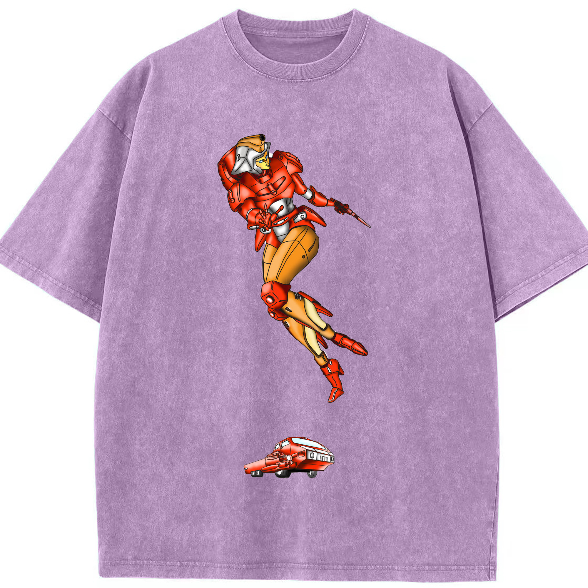 （画像用）  綿100% ヴィンテージ風 半袖Tシャツ（フロントプリント）