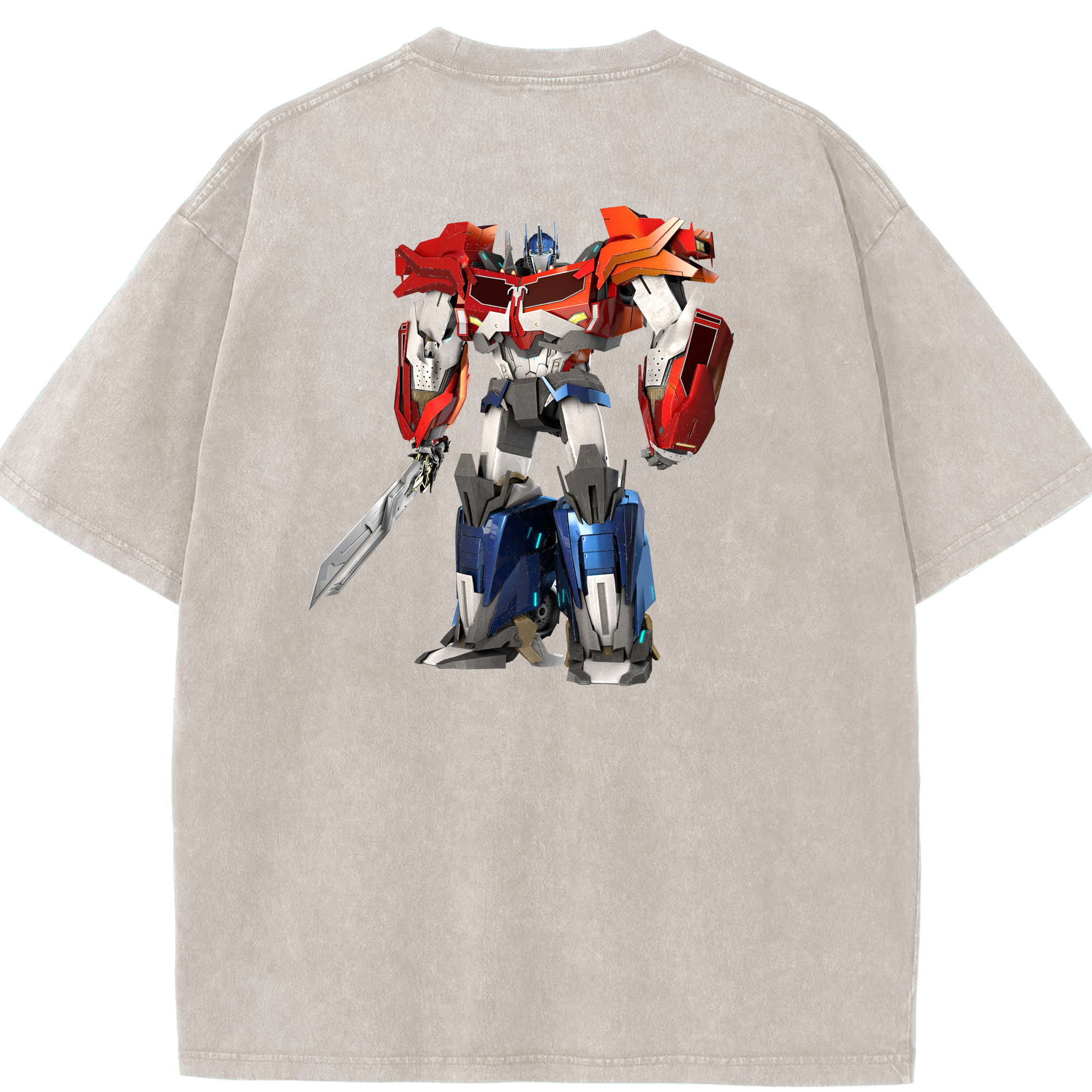 （画像用）  綿100% ヴィンテージ風 半袖Tシャツ（背面プリント）