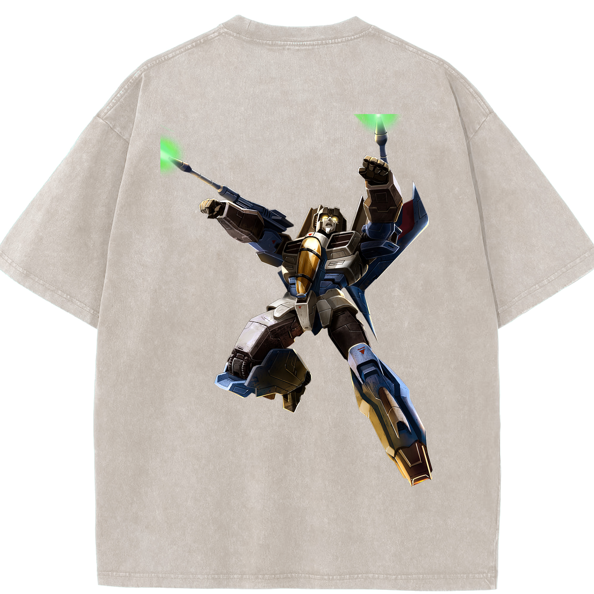 （画像用）  綿100% ヴィンテージ風 半袖Tシャツ（背面プリント）