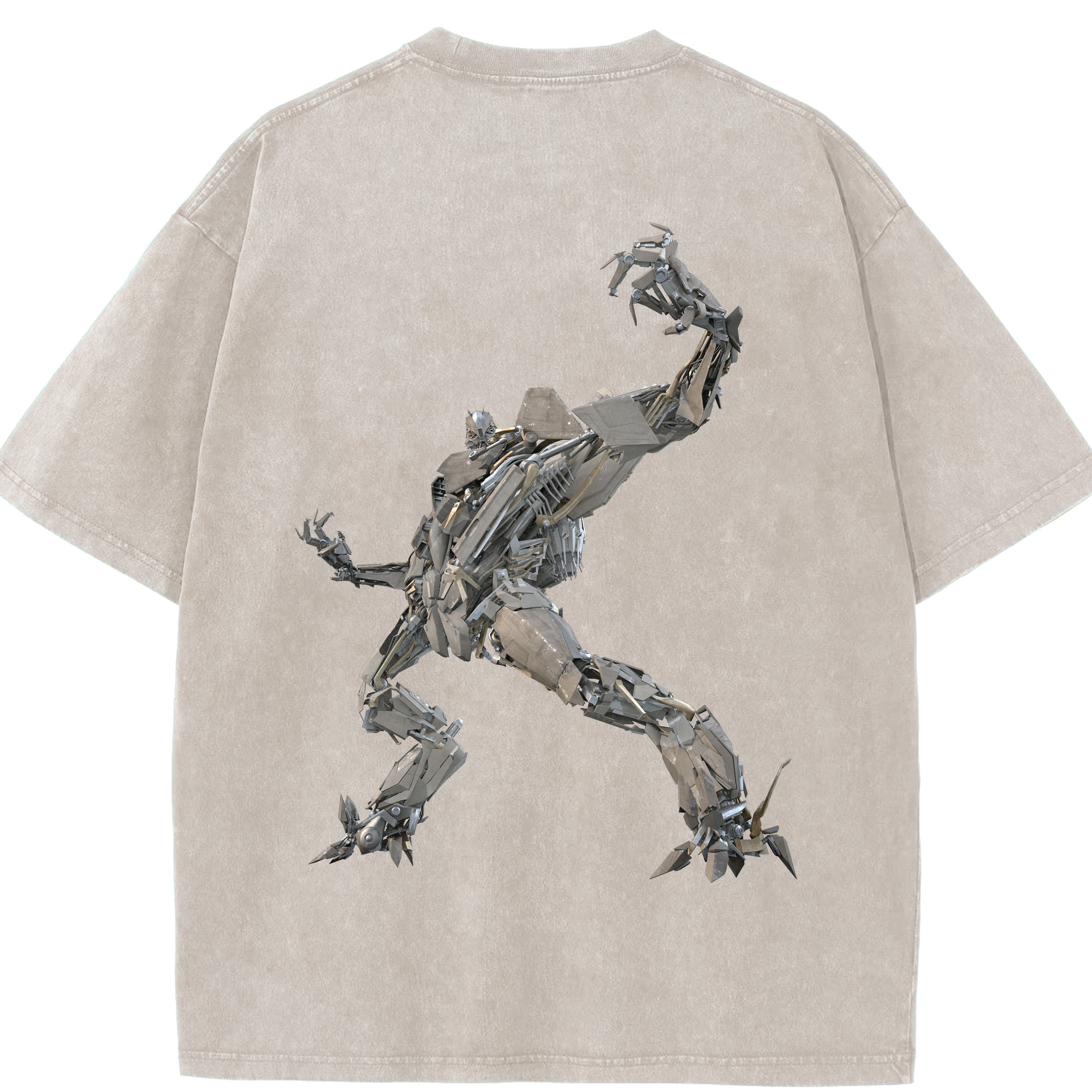 （画像用）  綿100% ヴィンテージ風 半袖Tシャツ（背面プリント）