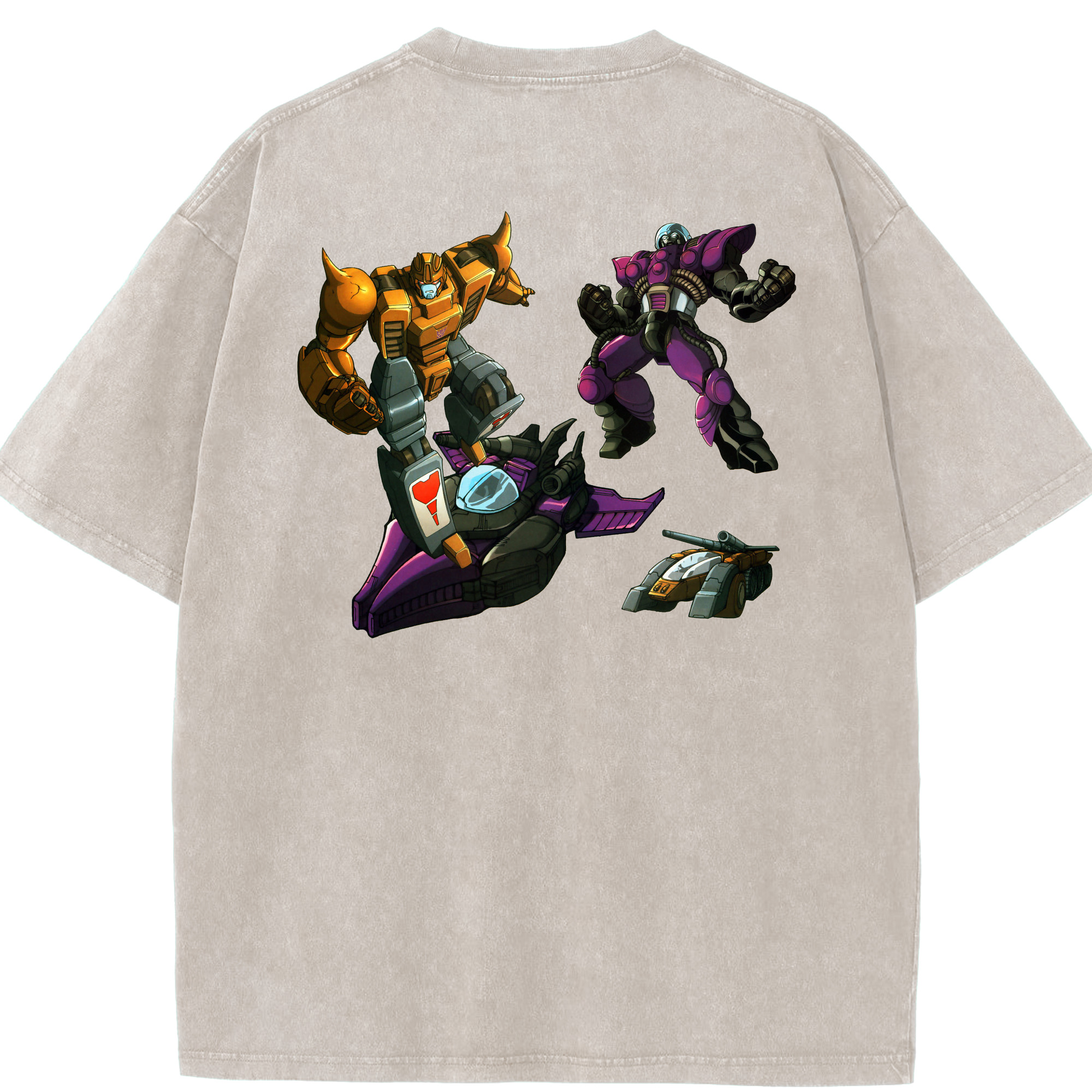 （画像用）  綿100% ヴィンテージ風 半袖Tシャツ（背面プリント）