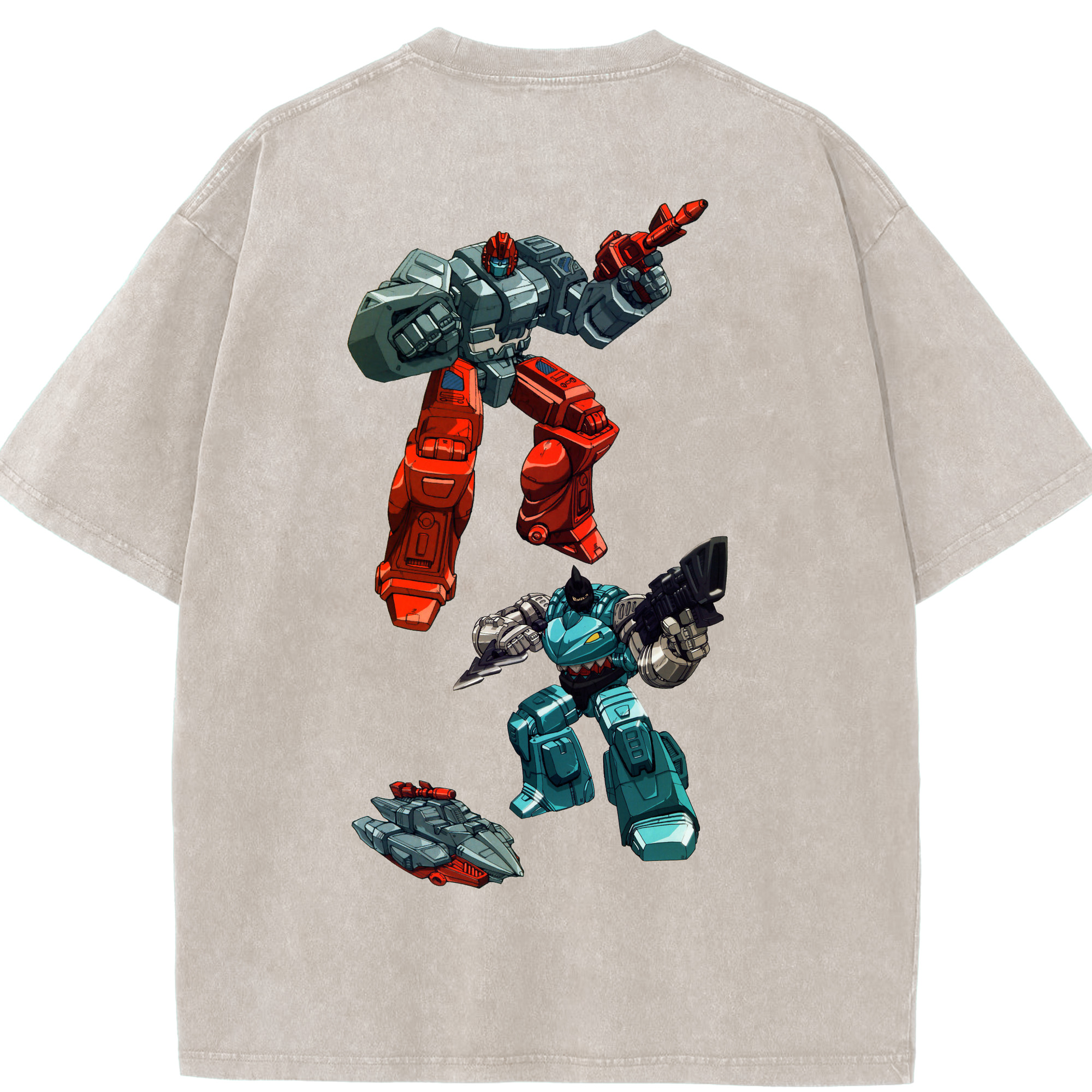 （画像用）  綿100% ヴィンテージ風 半袖Tシャツ（背面プリント）