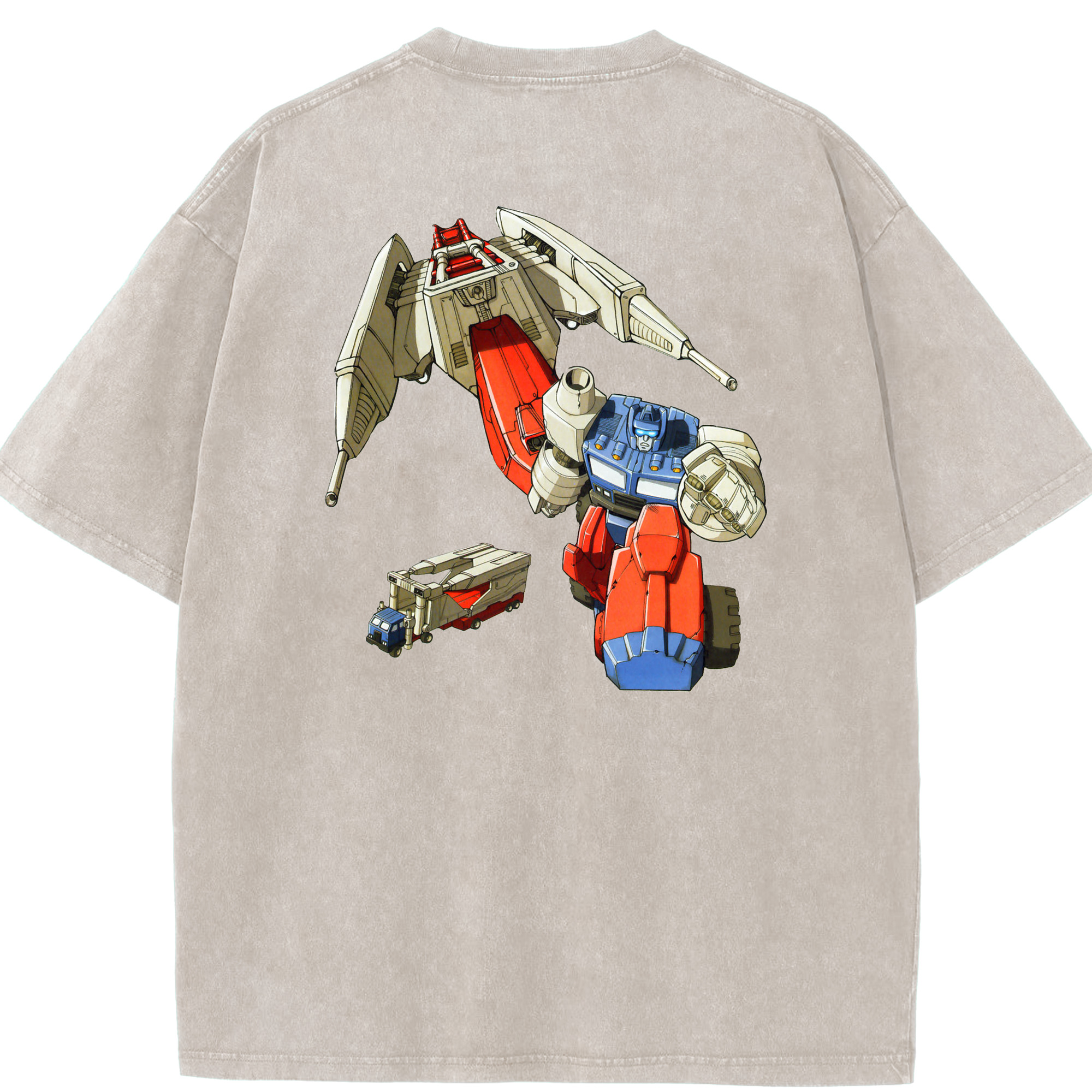 （画像用）  綿100% ヴィンテージ風 半袖Tシャツ（背面プリント）
