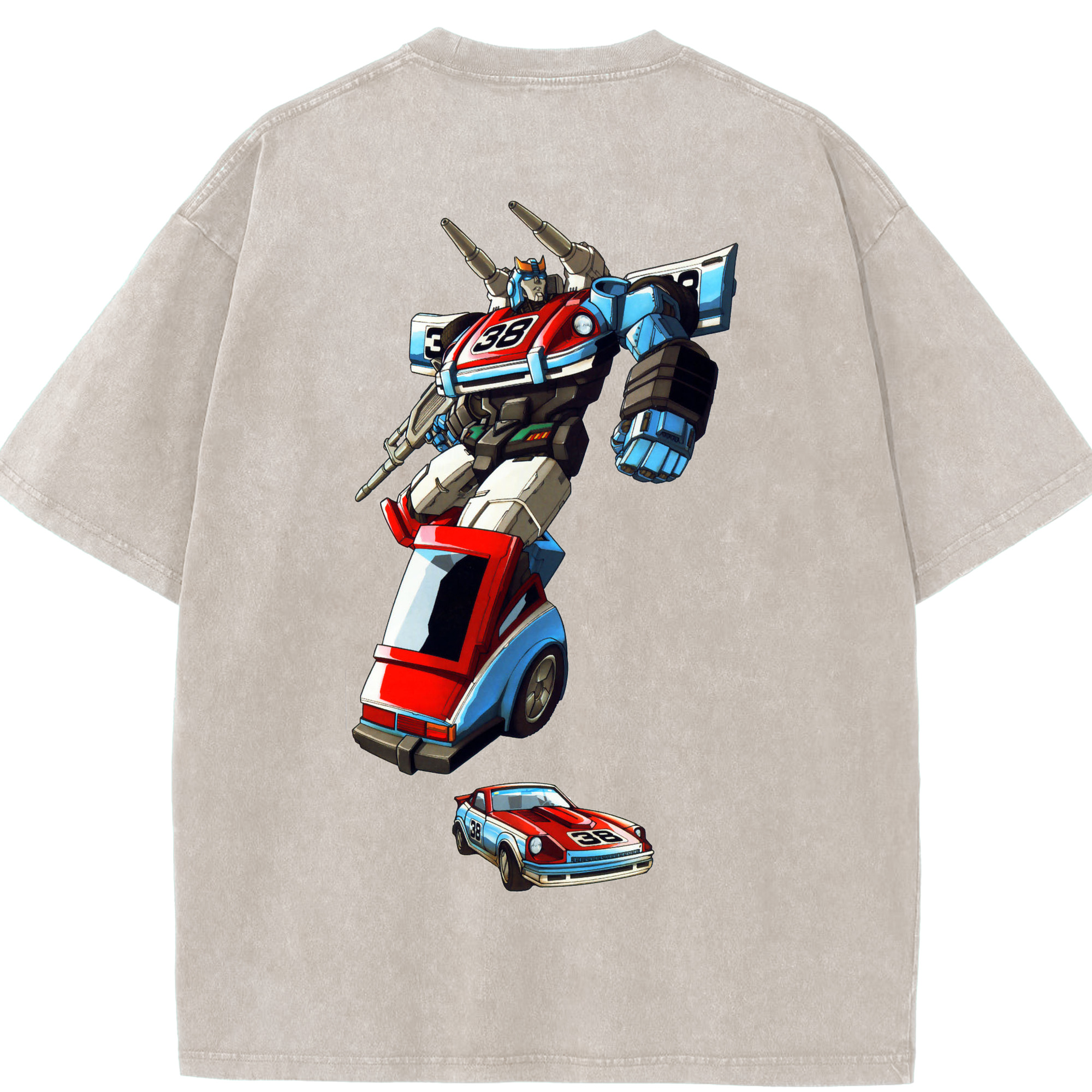 （画像用）  綿100% ヴィンテージ風 半袖Tシャツ（背面プリント）