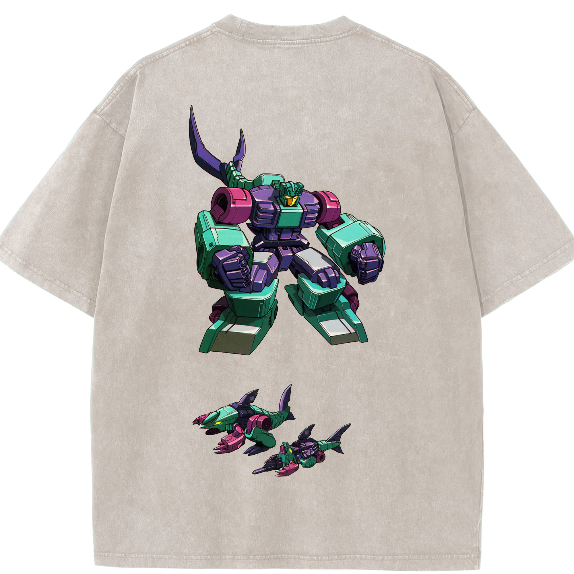 （画像用）  綿100% ヴィンテージ風 半袖Tシャツ（背面プリント）