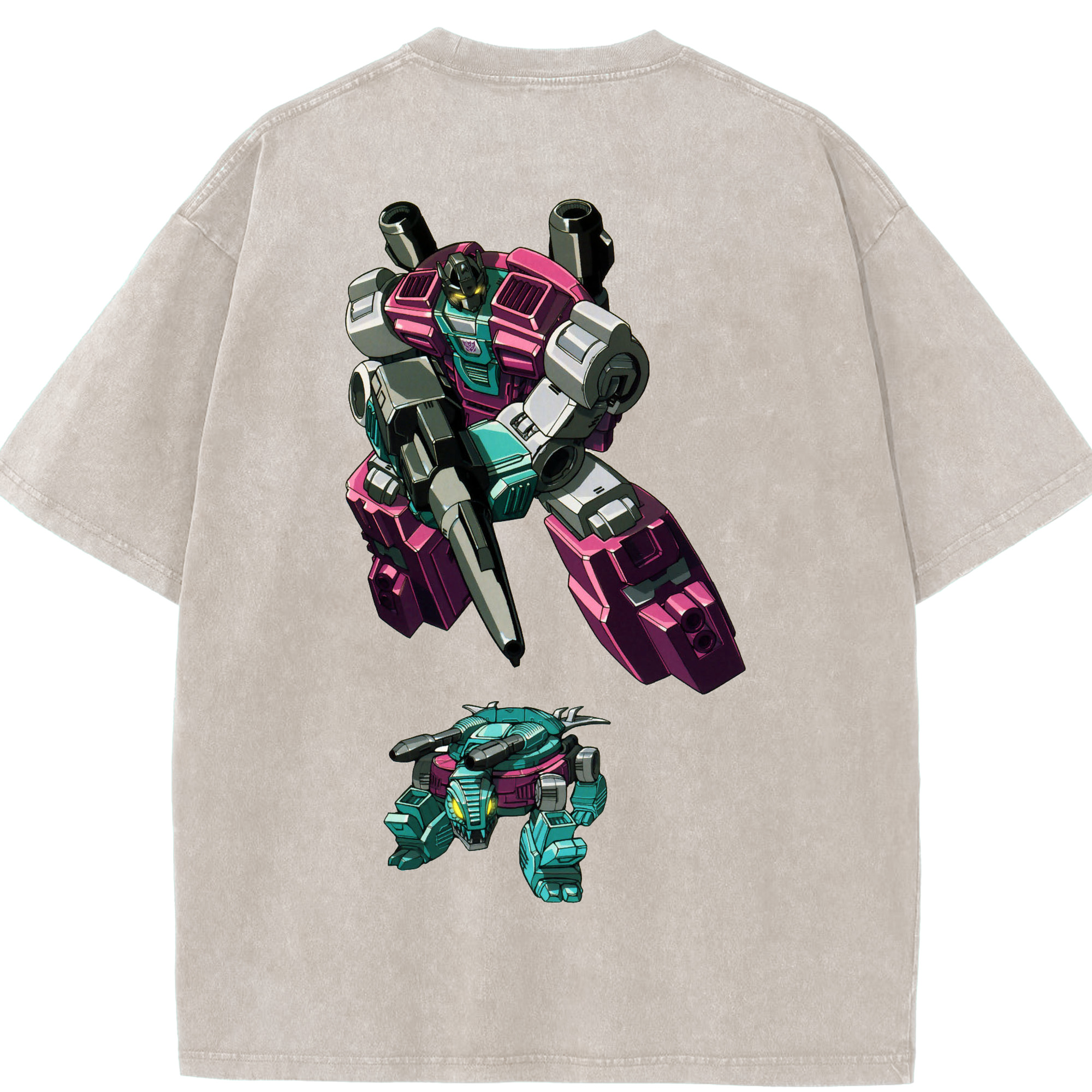 （画像用）  綿100% ヴィンテージ風 半袖Tシャツ（背面プリント）