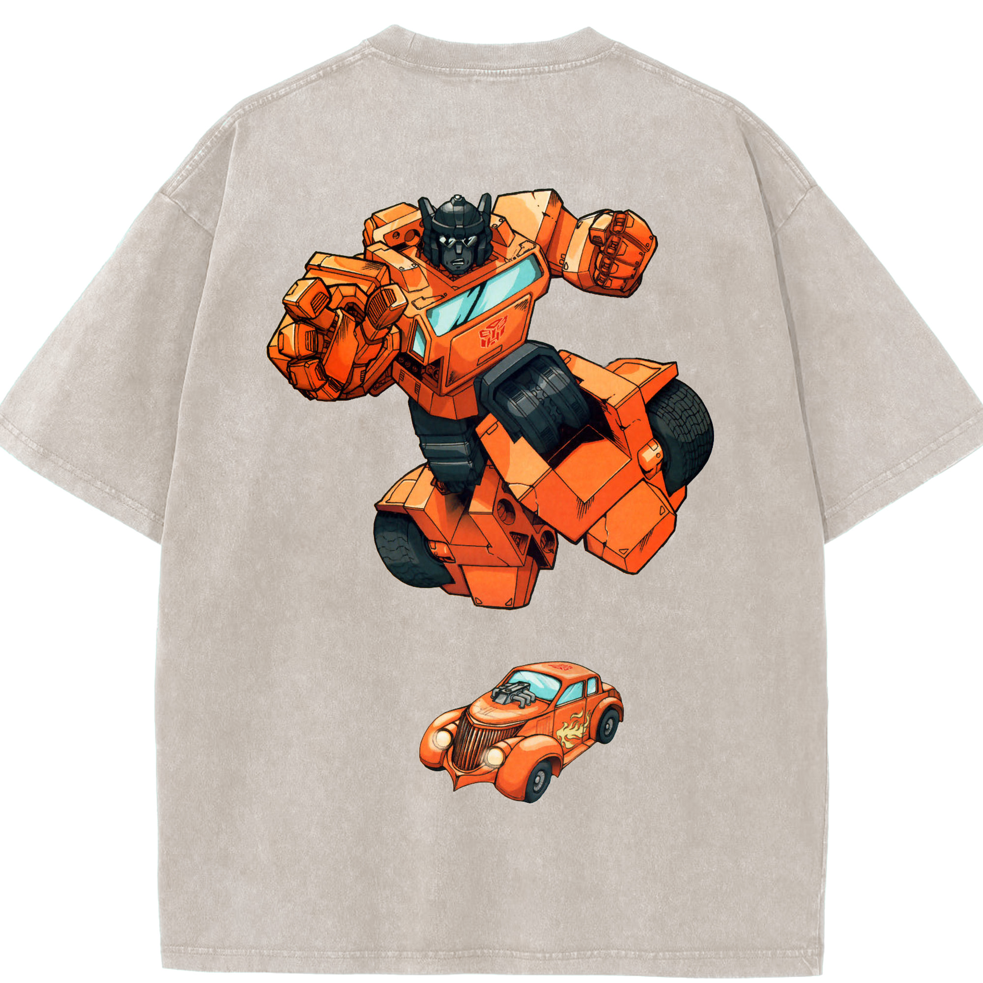（画像用）  綿100% ヴィンテージ風 半袖Tシャツ（背面プリント）