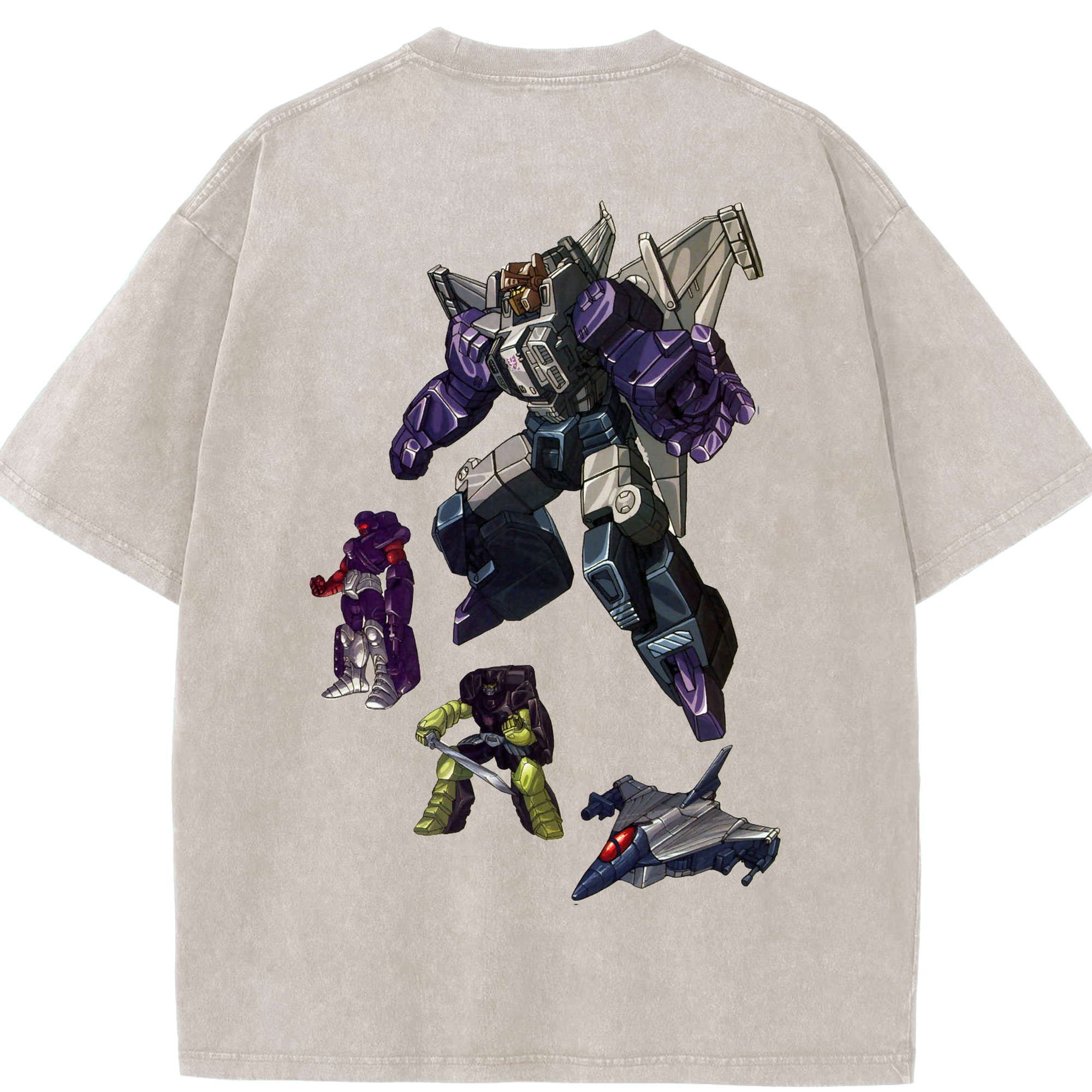 （画像用）  綿100% ヴィンテージ風 半袖Tシャツ（背面プリント）