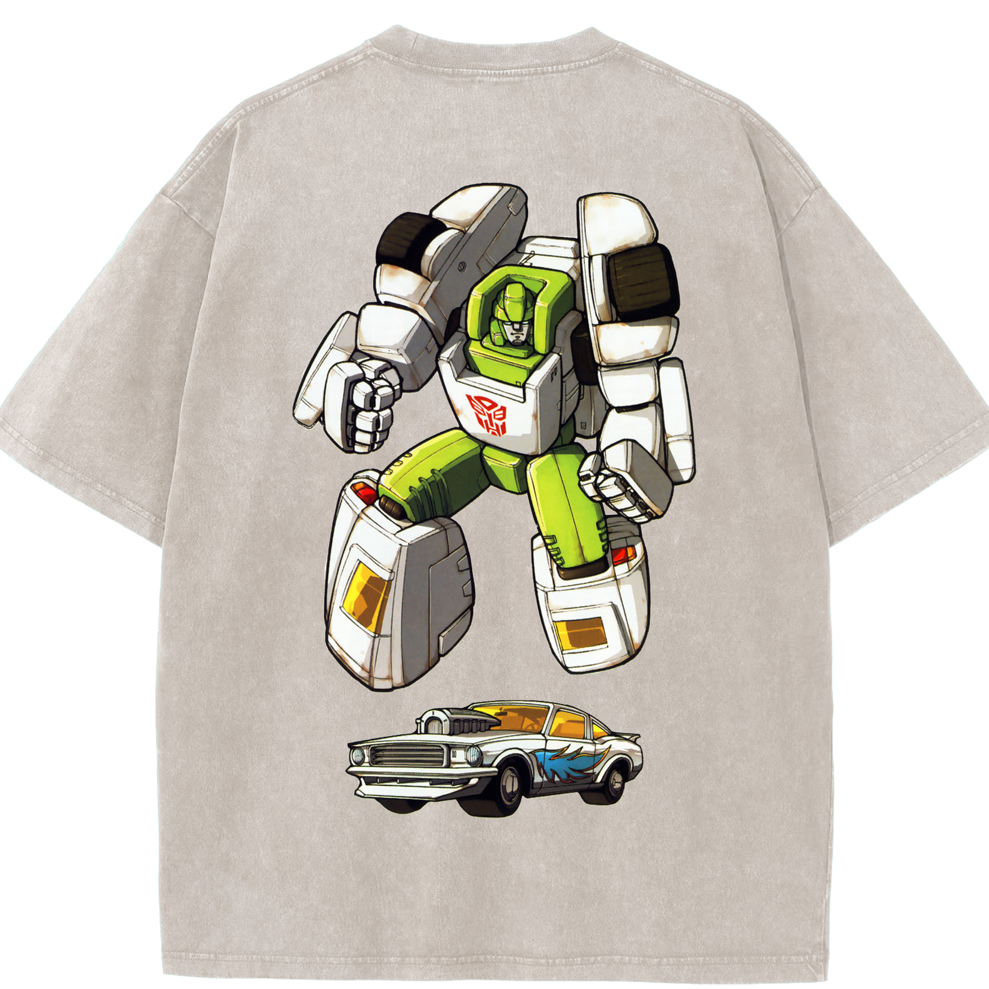 （画像用）  綿100% ヴィンテージ風 半袖Tシャツ（背面プリント）