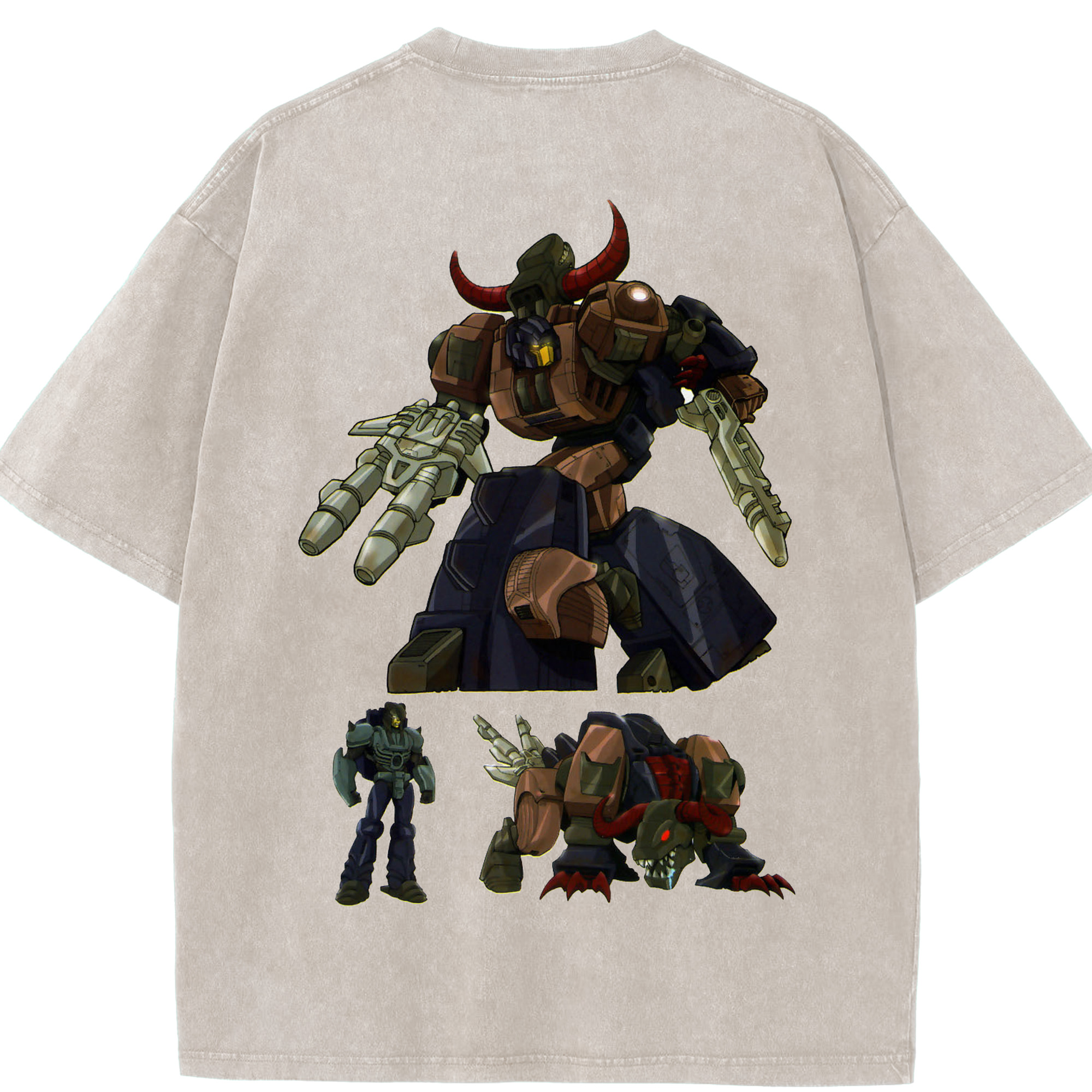 （画像用）  綿100% ヴィンテージ風 半袖Tシャツ（背面プリント）