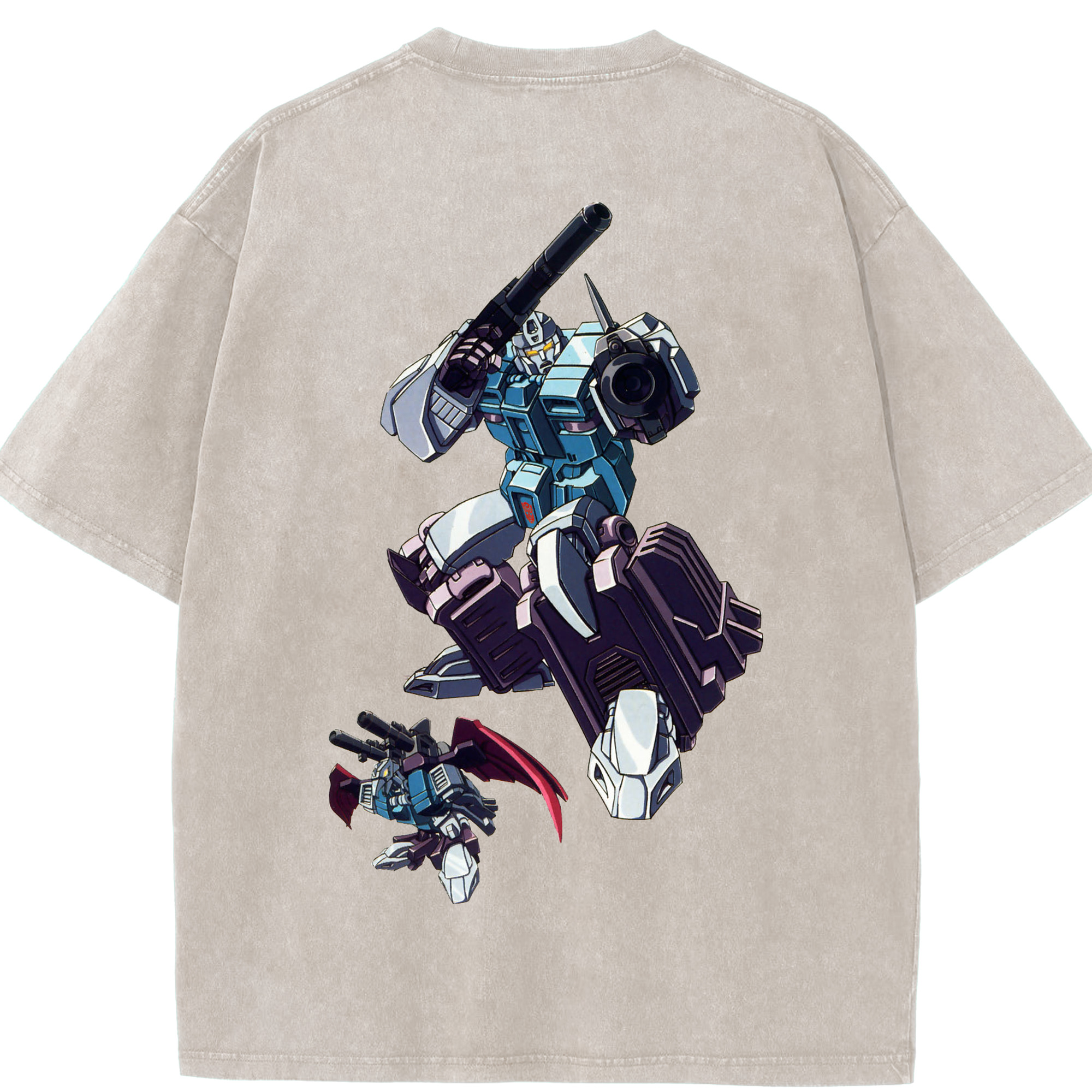 （画像用）  綿100% ヴィンテージ風 半袖Tシャツ（背面プリント）